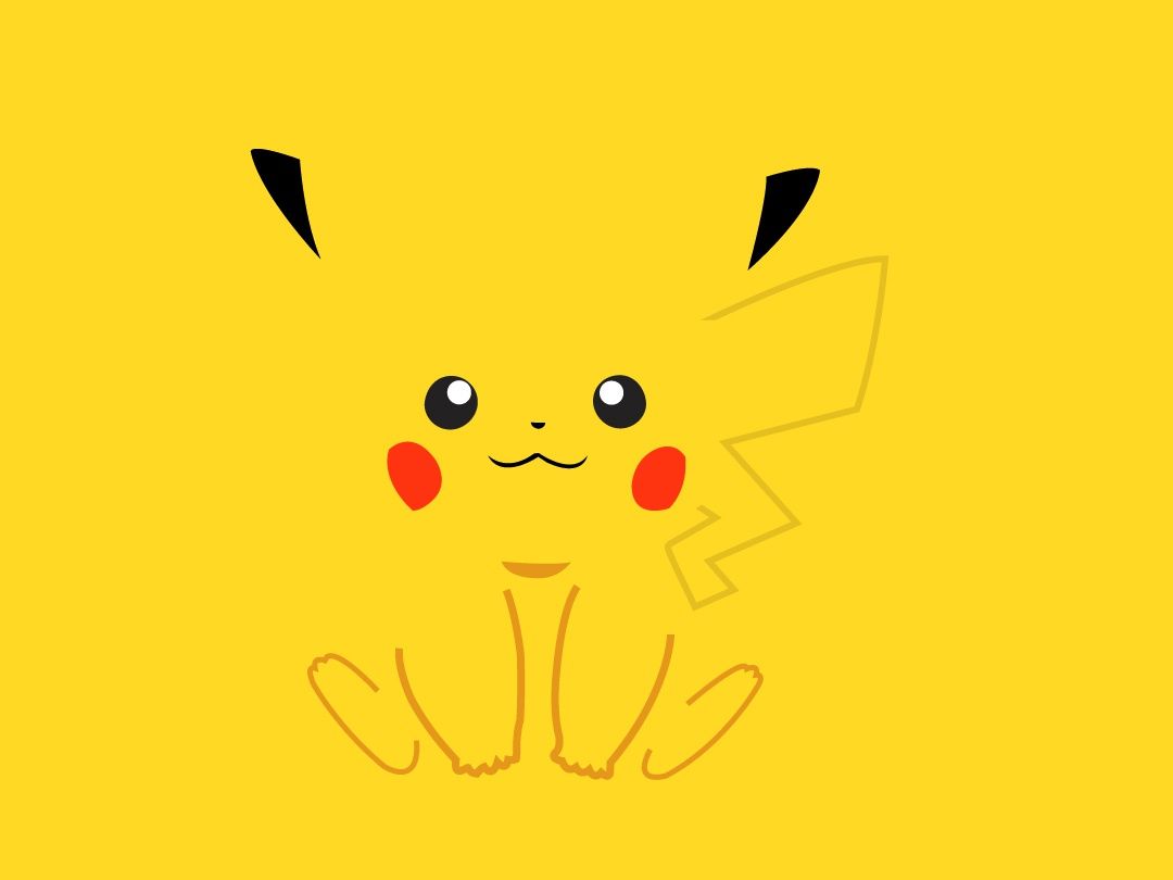 Pikachu Minimalist PokeMon Wallpapers