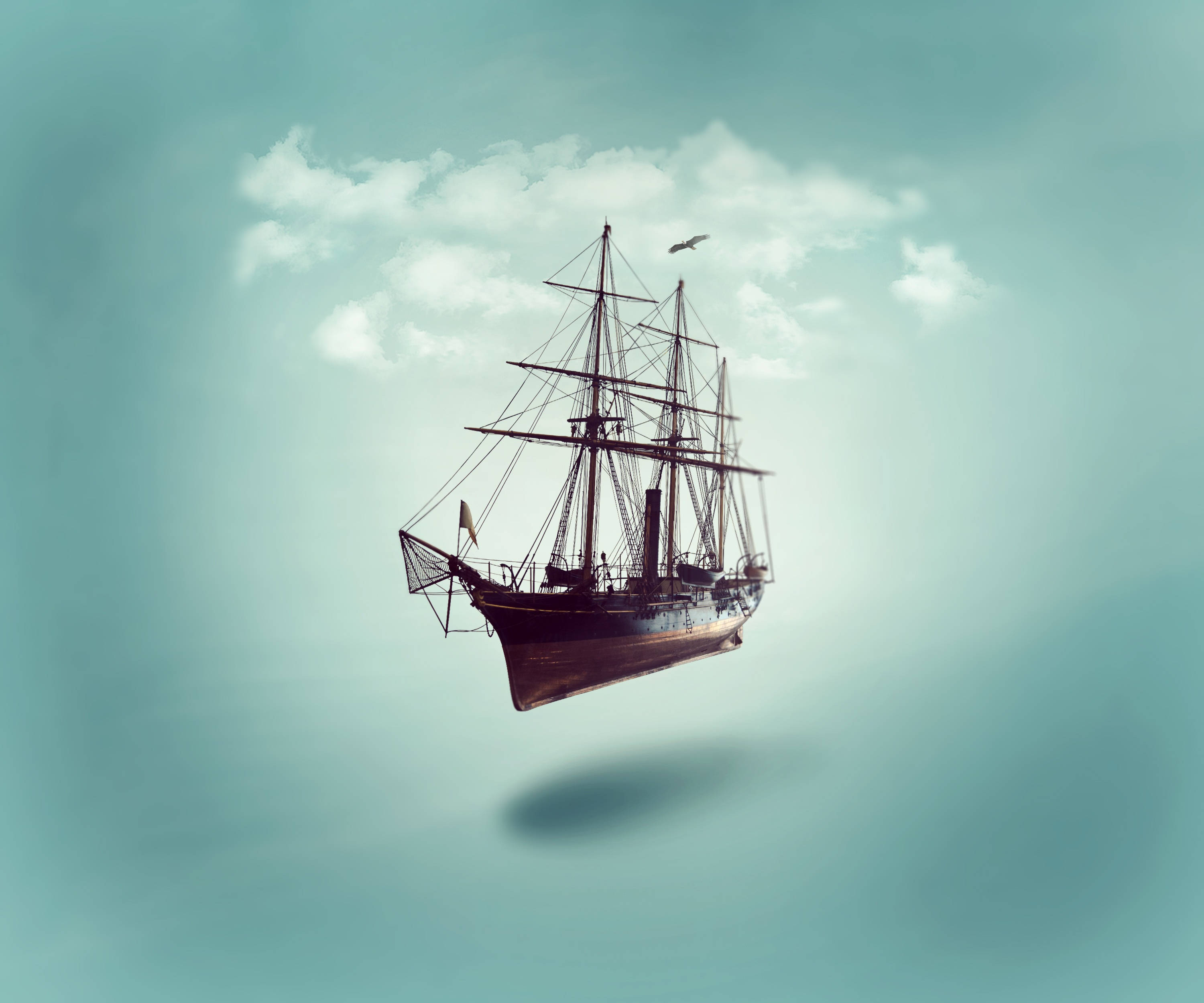 Pirate Ship Minimal Wallpapers