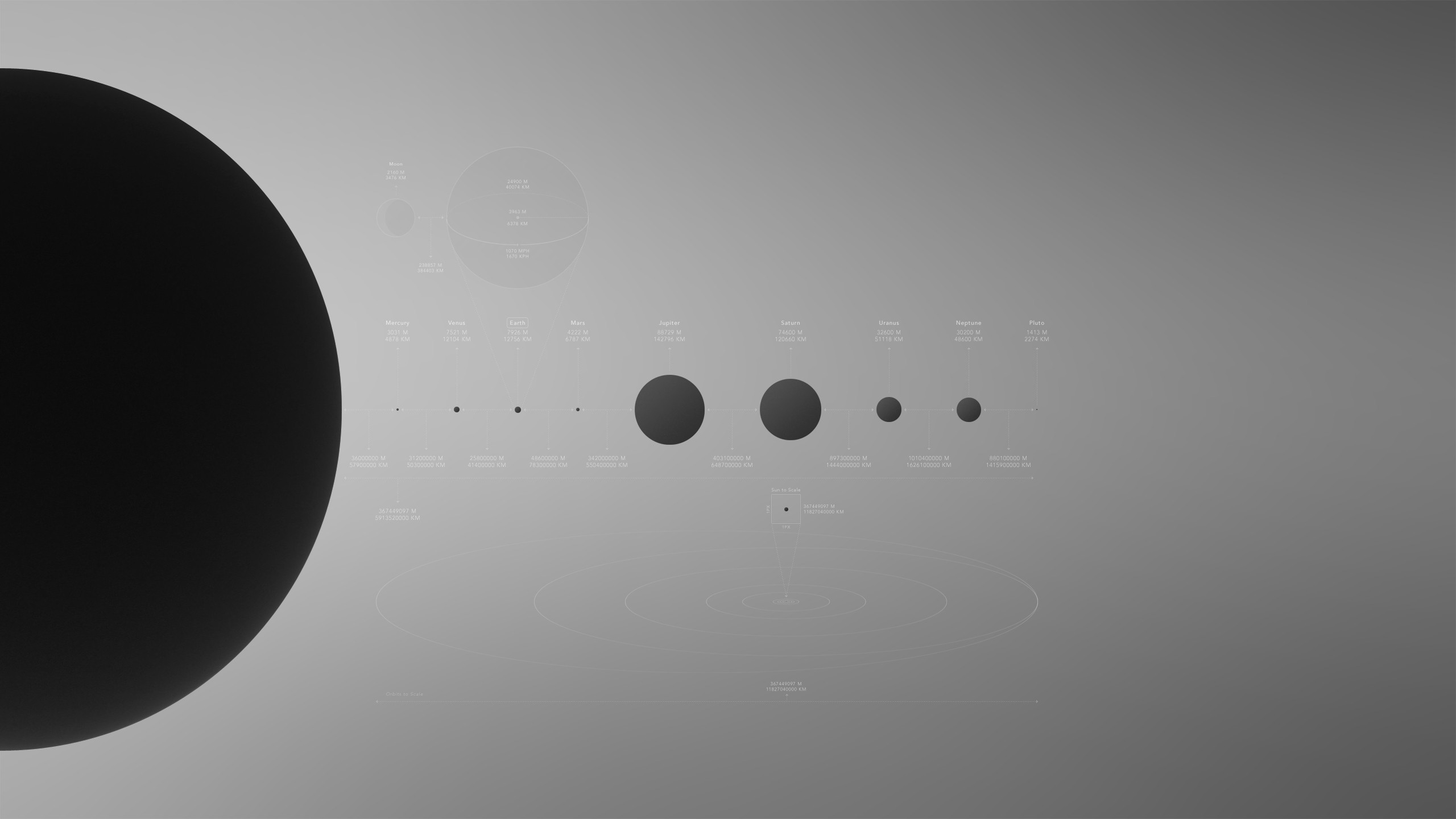 Pluto Planet Minimalist Wallpapers