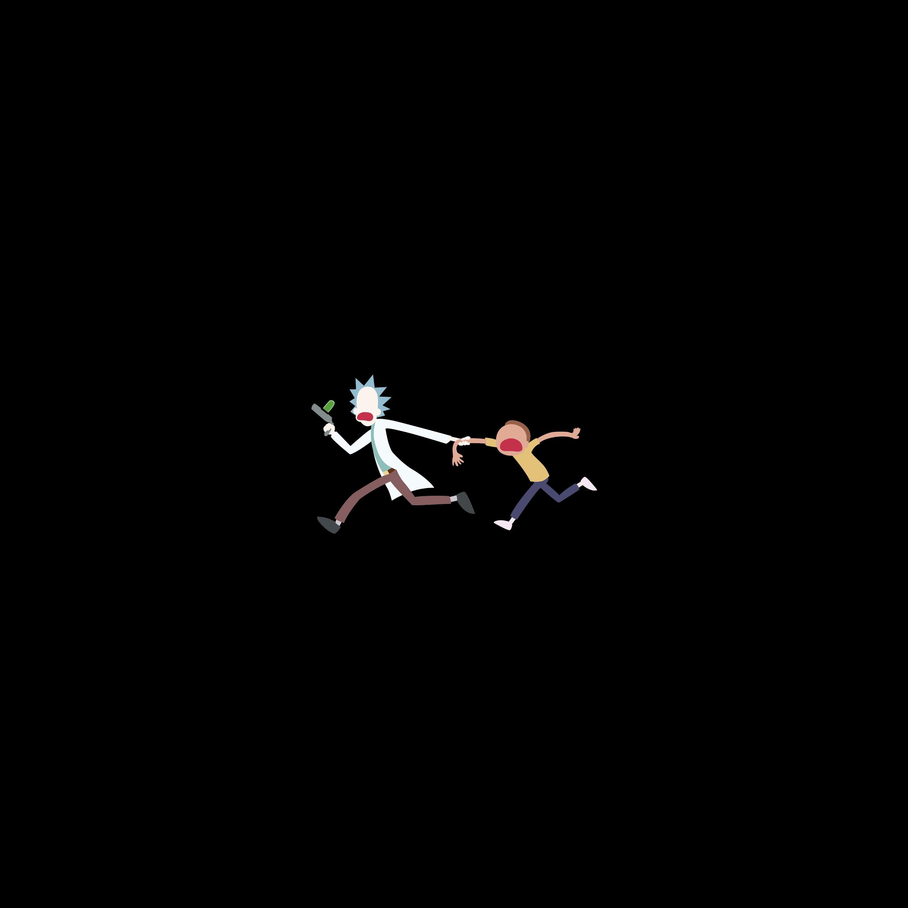 Rick And Morty Dark Minimalistic Wallpapers