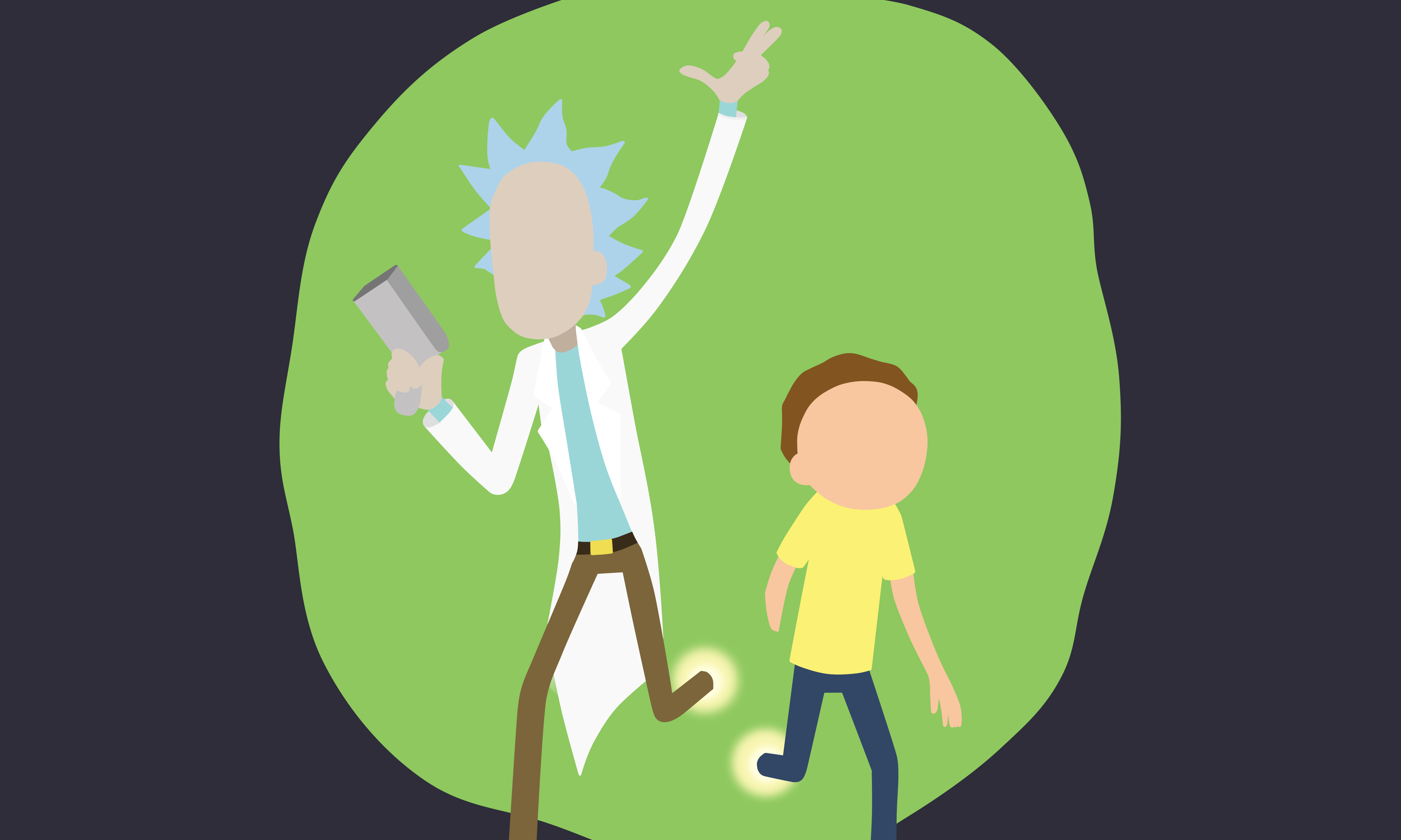 Rick And Morty Dark Minimalistic Wallpapers