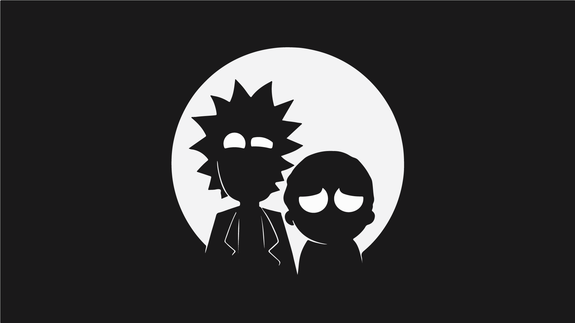 Rick And Morty Headshot Minimal Wallpapers