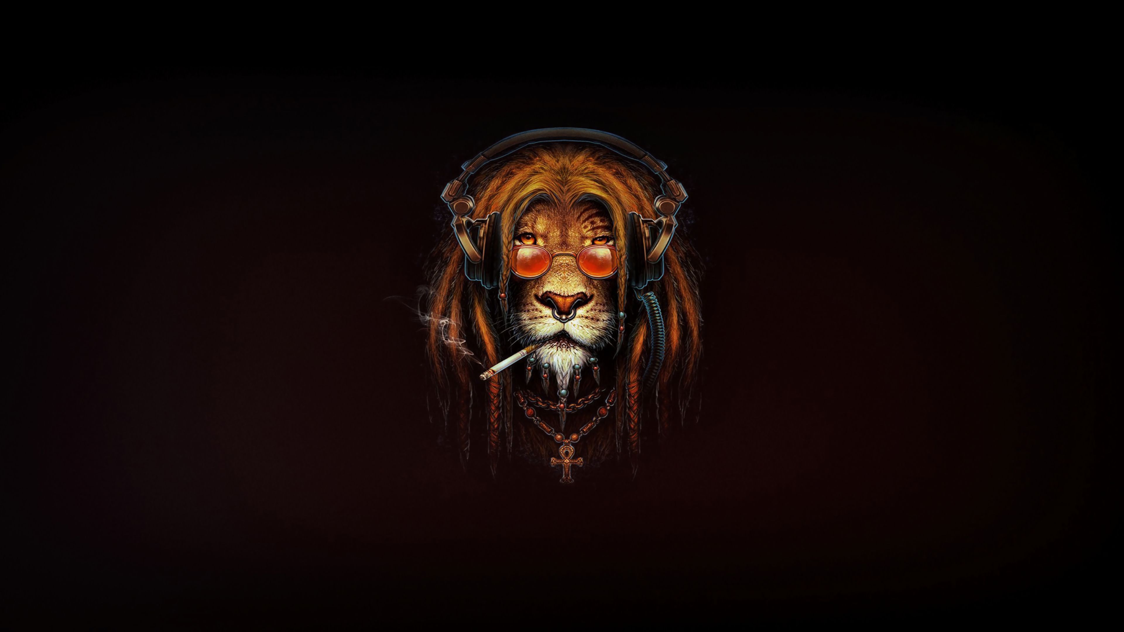 Roaring Lion Minimalist Wallpapers