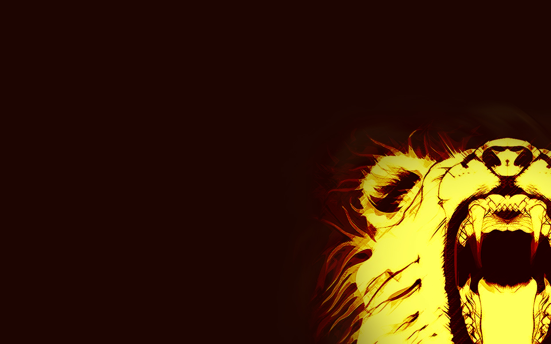 Roaring Lion Minimalist Wallpapers