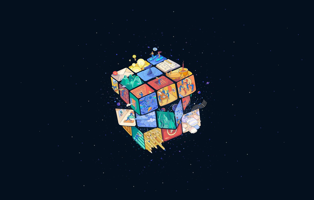 Rubiks Cube Minimalism Wallpapers