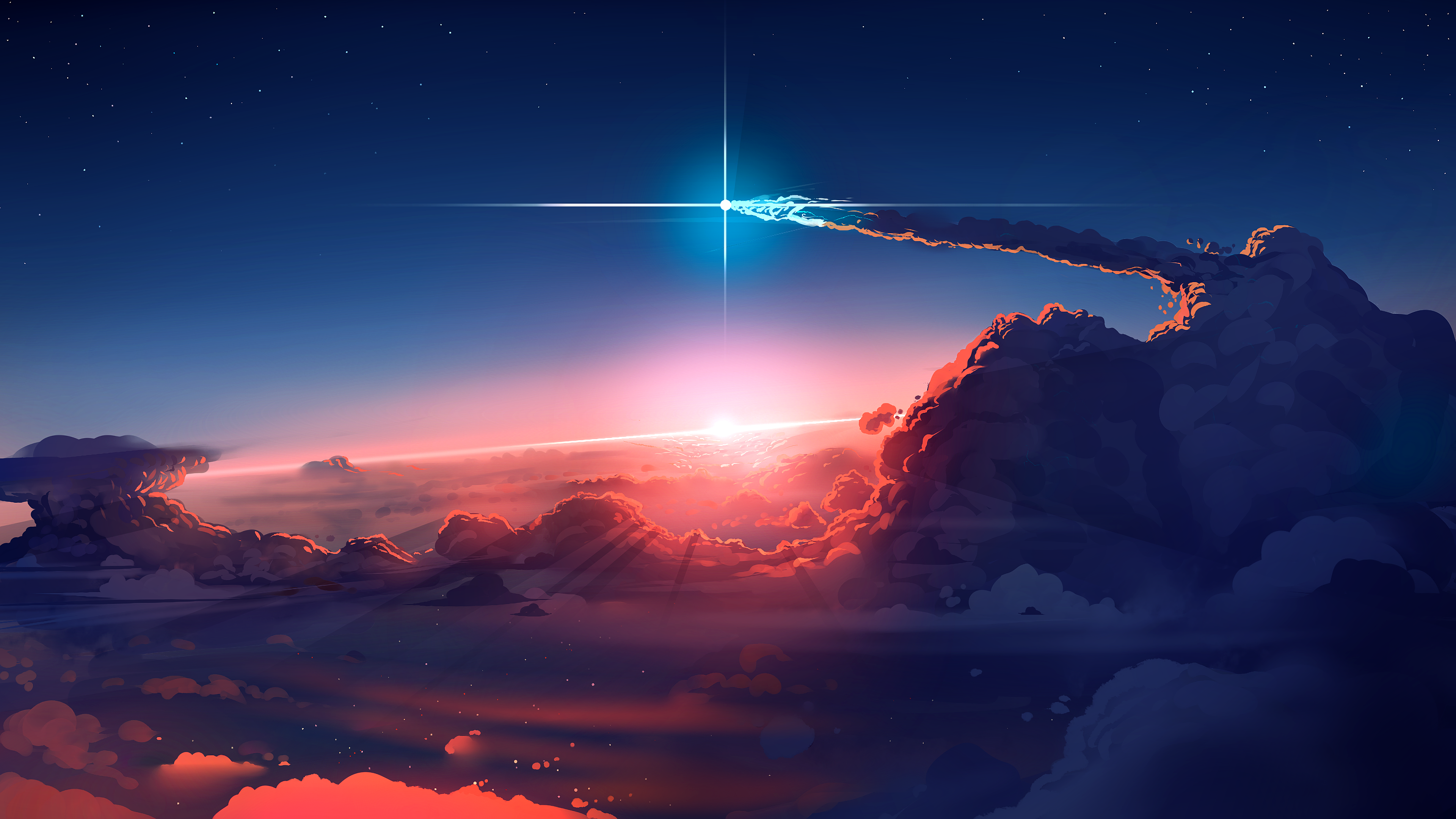 Shooting Stars Minimal Wallpapers