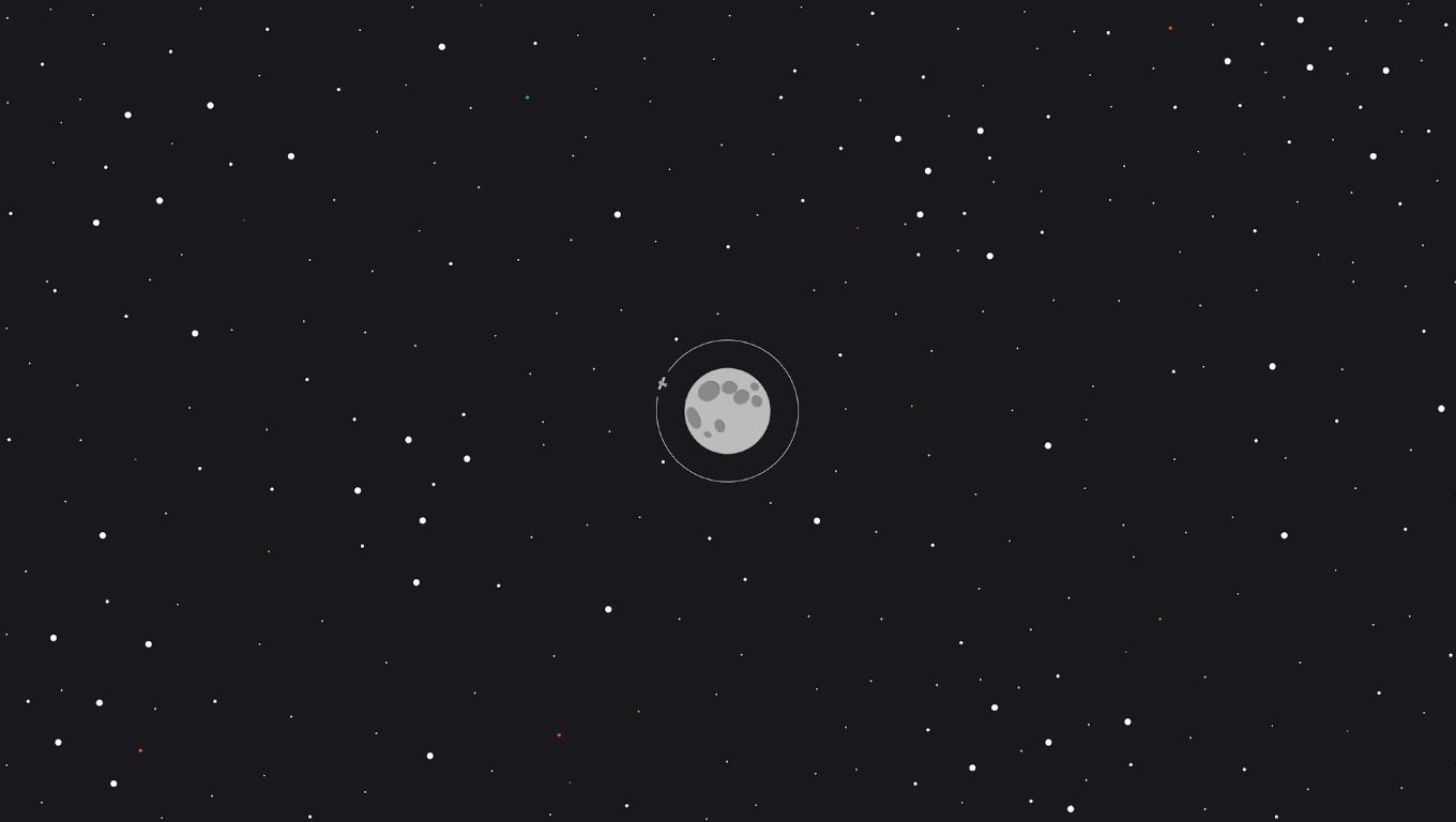 Space Moon And Earth Minimalism Art Wallpapers