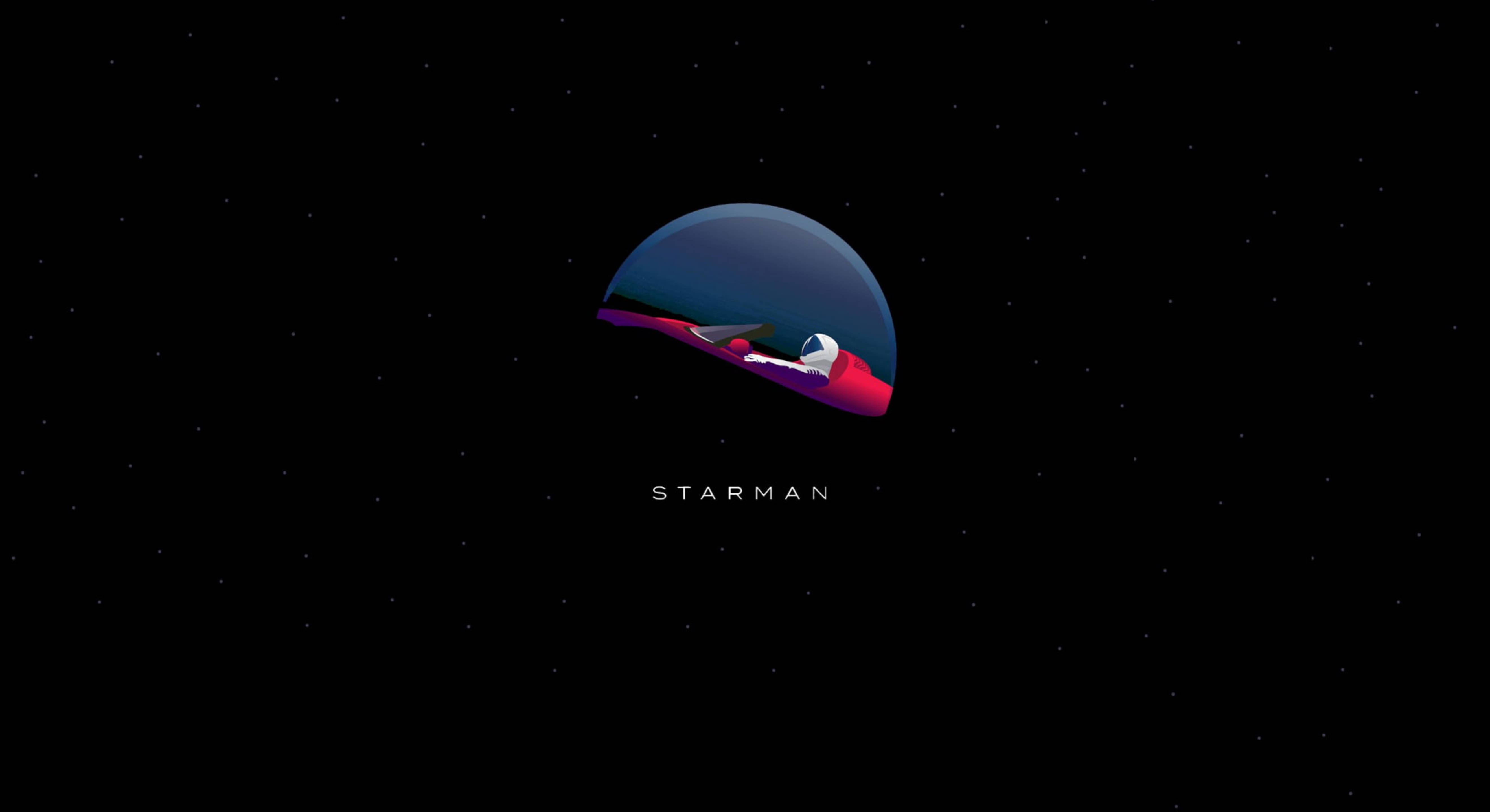Starman Minimalistic Vector Wallpapers