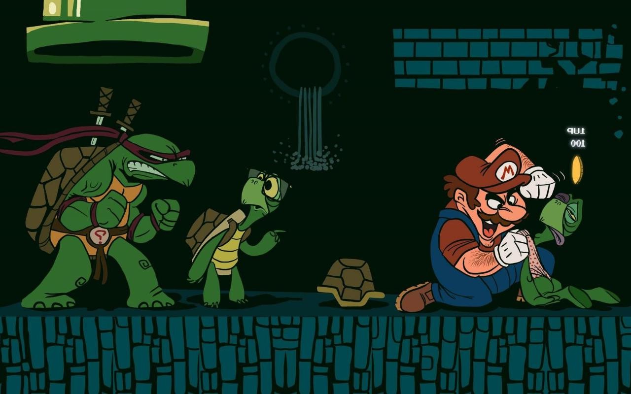 Super Mario And Teenage Mutan Ninja Turtles Wallpapers