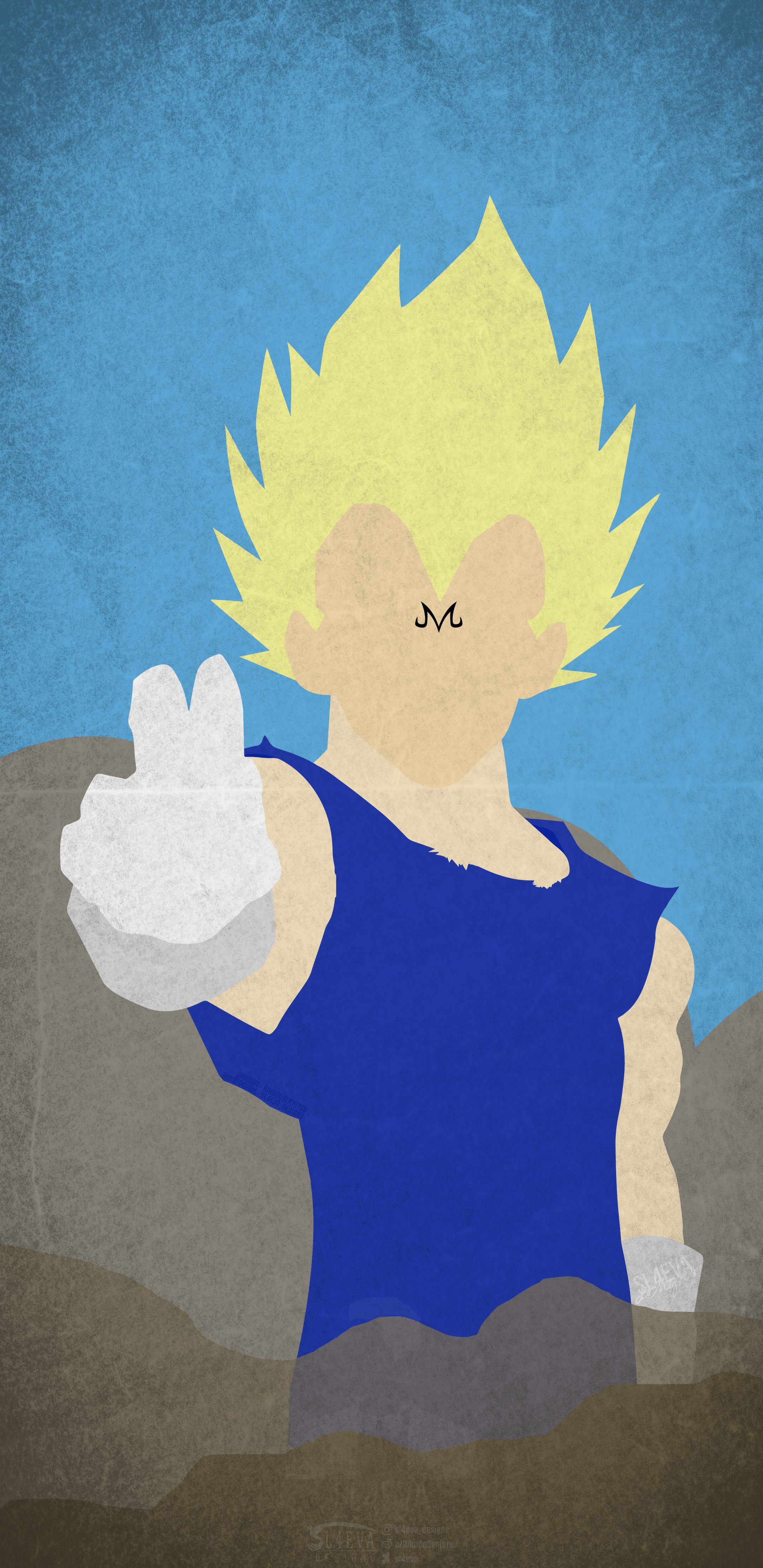 Super Saiyan Vegeta Minimal Wallpapers