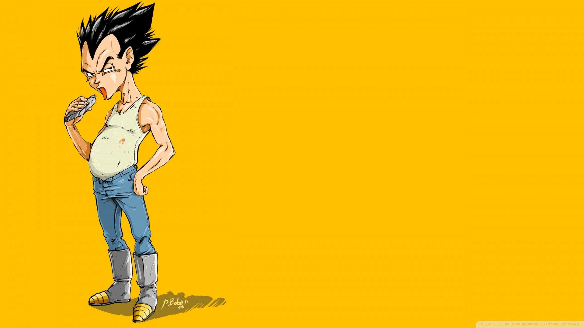 Super Saiyan Vegeta Minimal Wallpapers