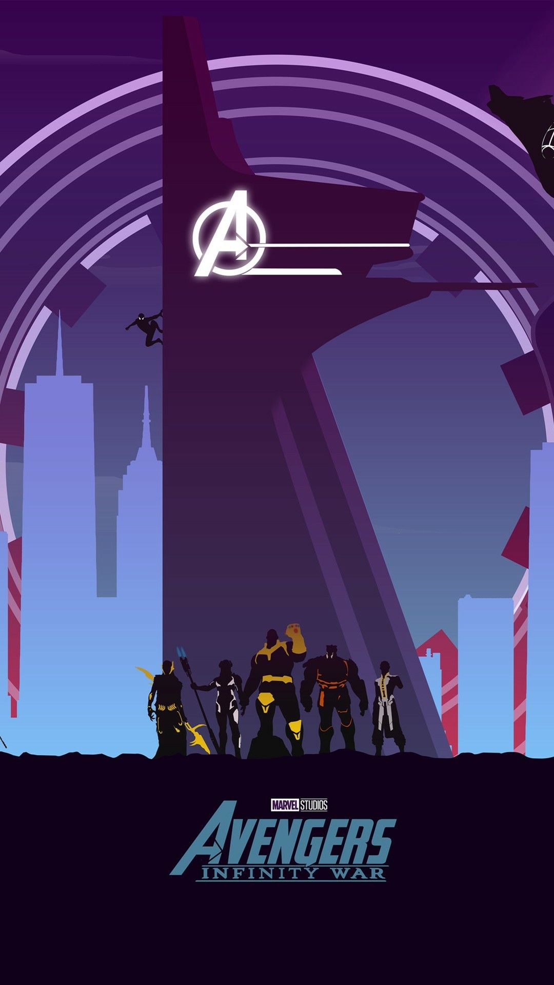 Thanos Minimalism Avengers Infinity War Wallpapers