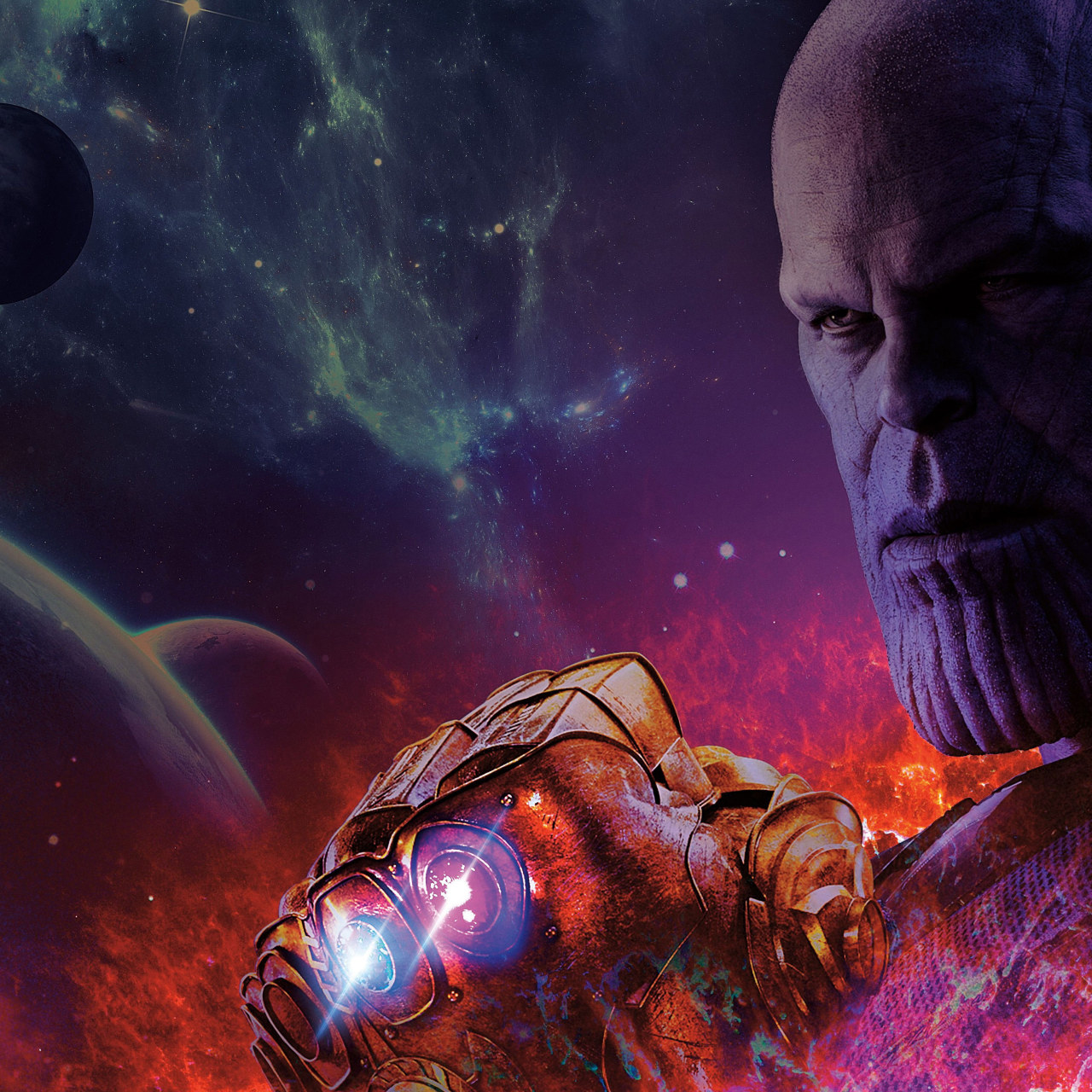 Thanos Minimalism Avengers Infinity War Wallpapers