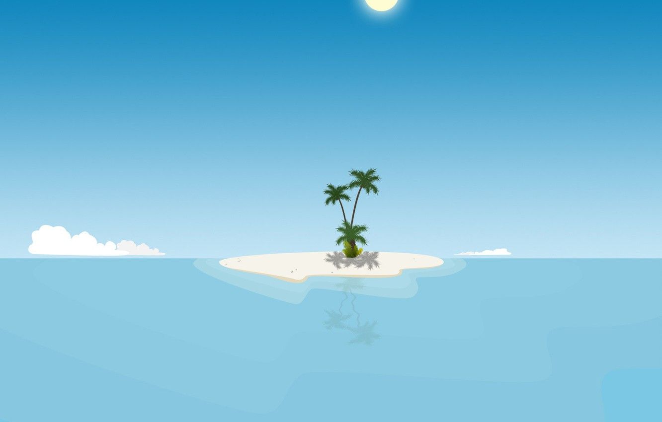 The Island Minimal Wallpapers