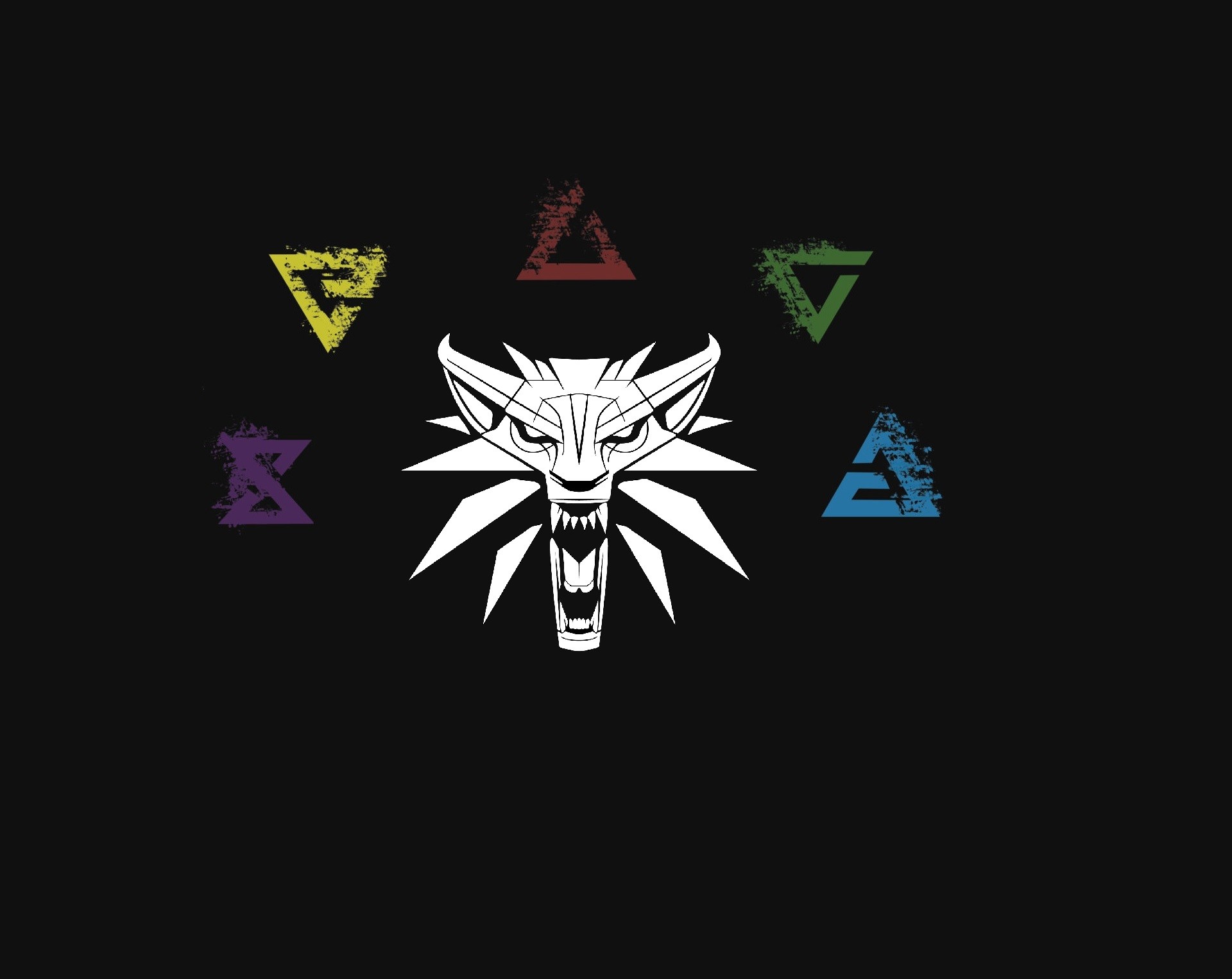 The Witcher 3 Wild Hunt Minimalism Logo Wallpapers