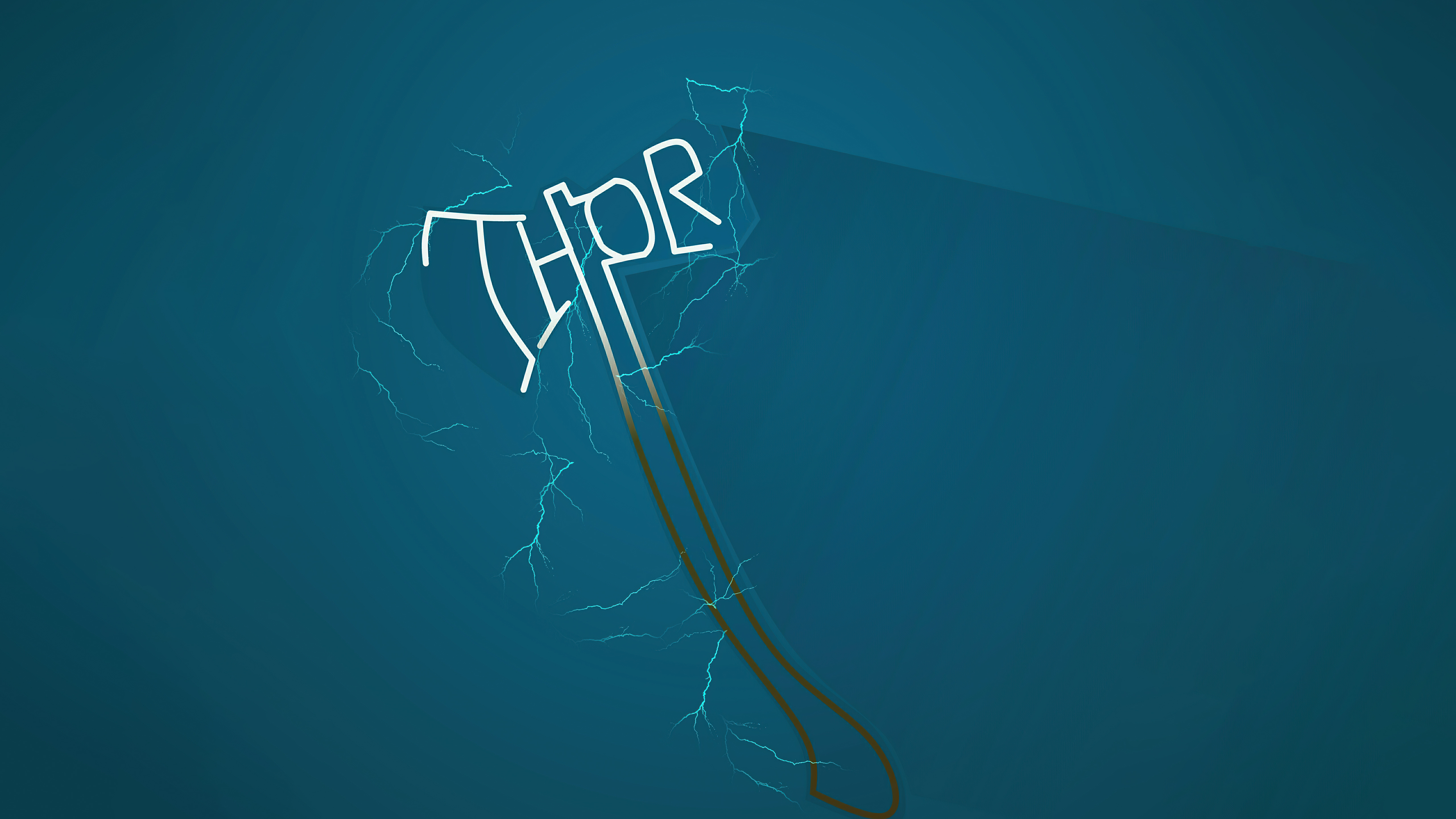 Thor Minimal 4K 2021 Art Wallpapers