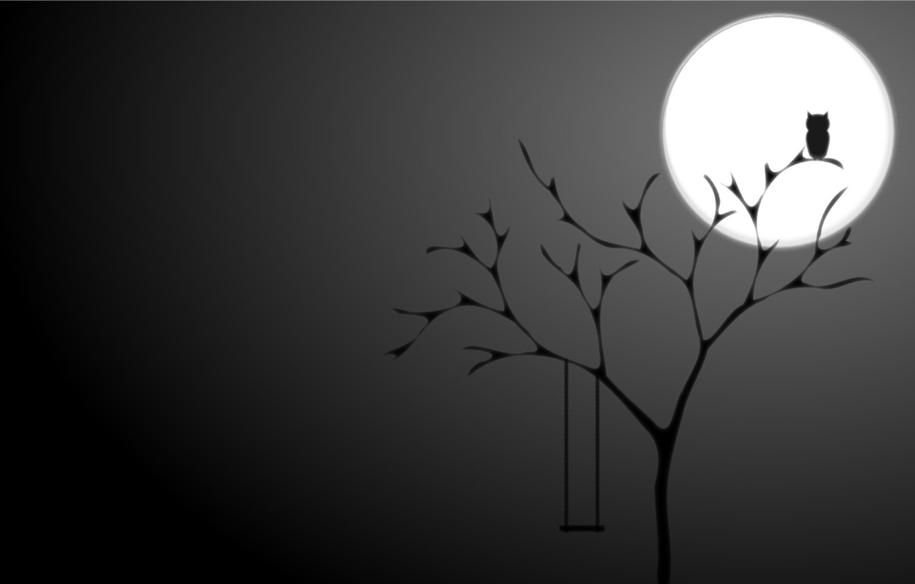 Tree Minimal Moon Wallpapers