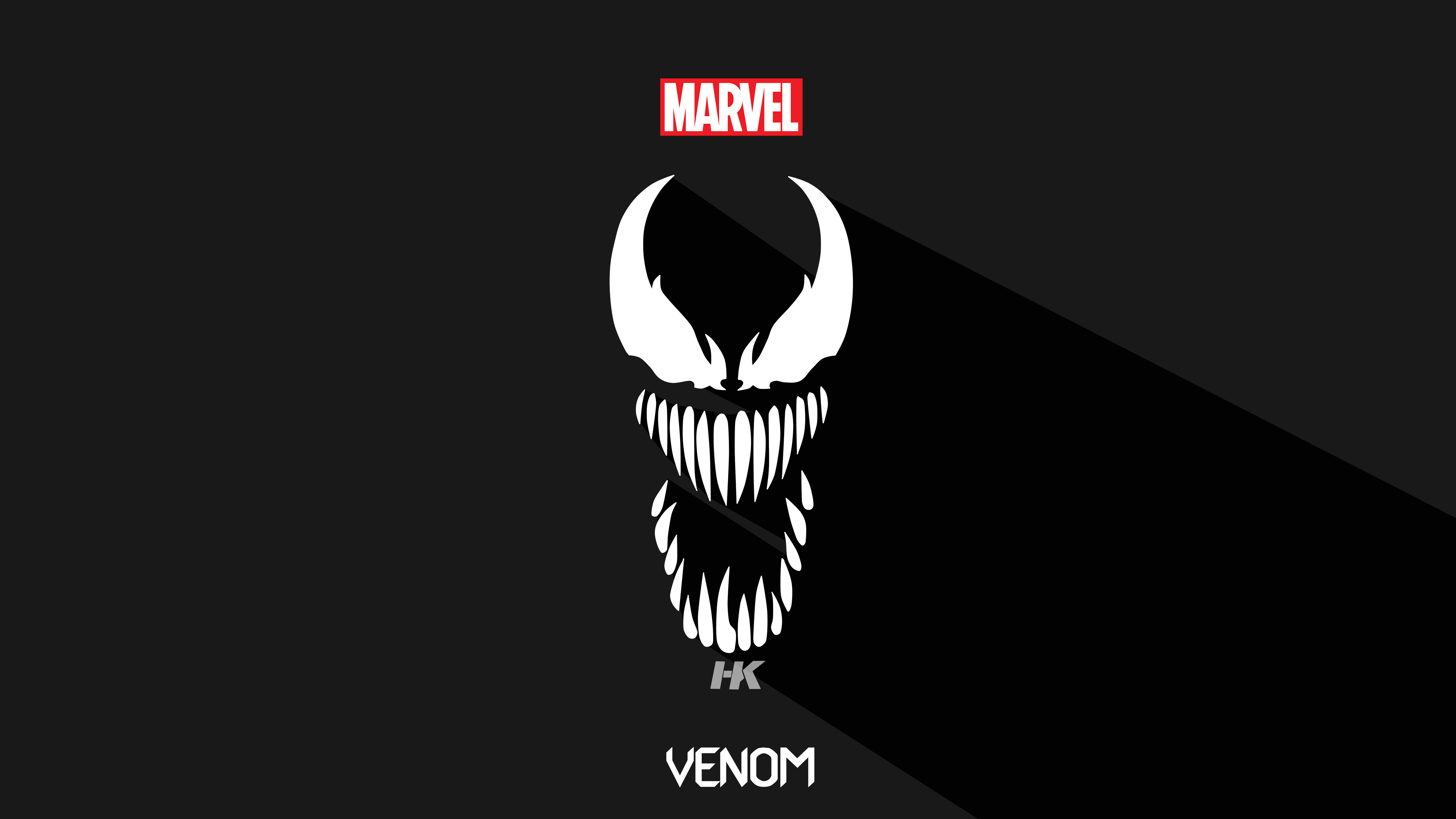 Venom Minimal Design 5K Wallpapers