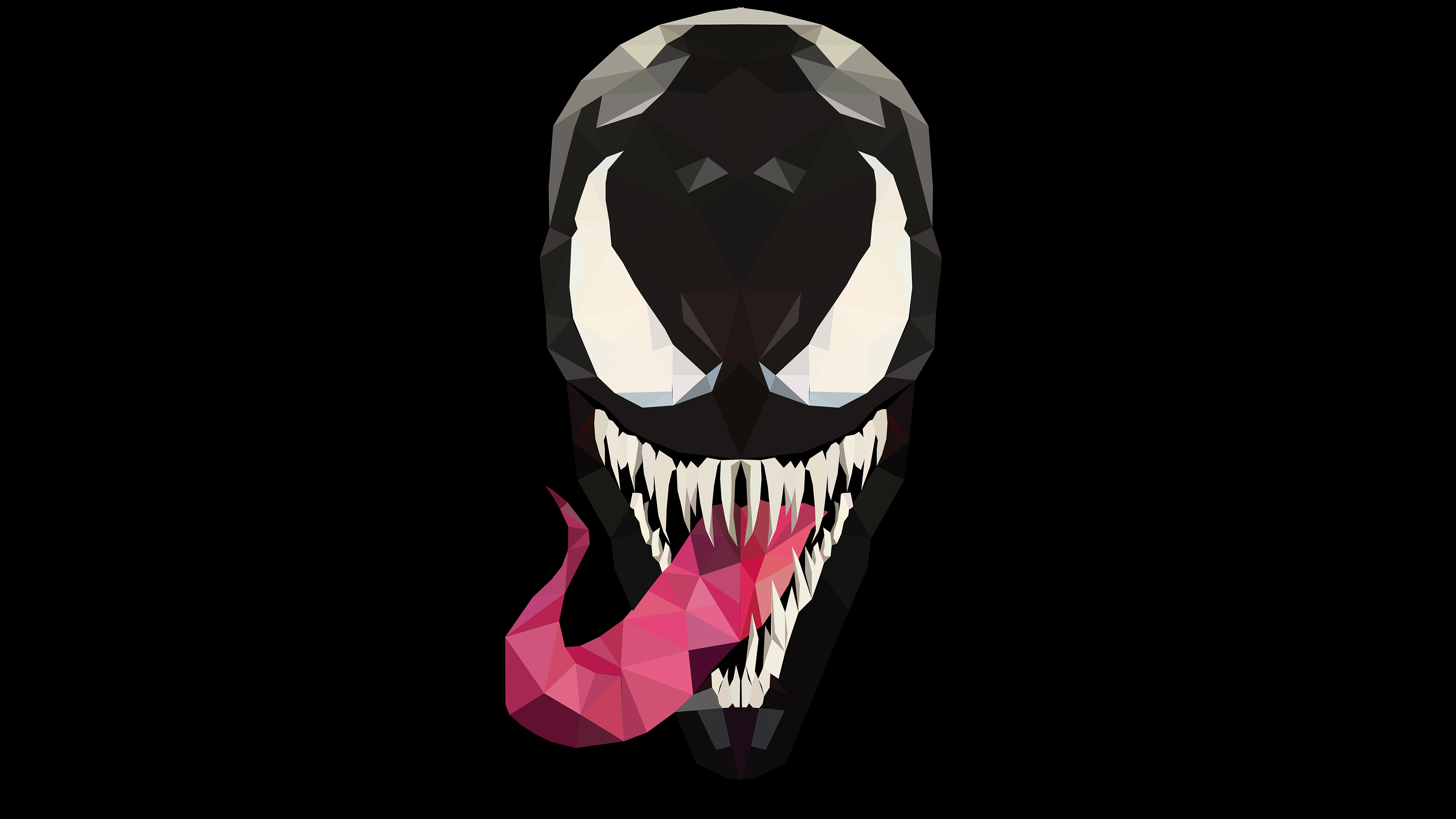 Venom Minimal Design 5K Wallpapers