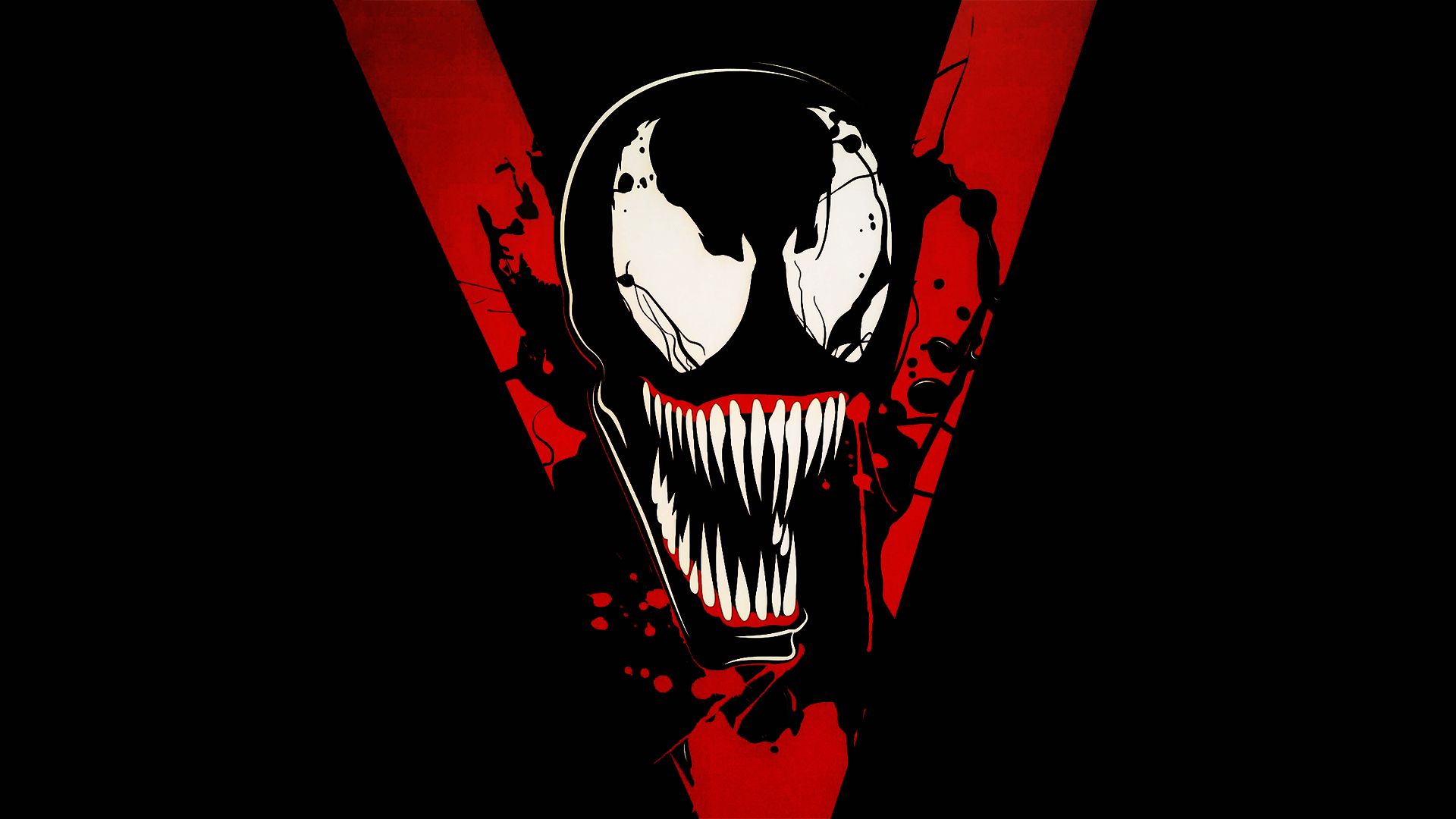 Venom Minimal Design 5K Wallpapers