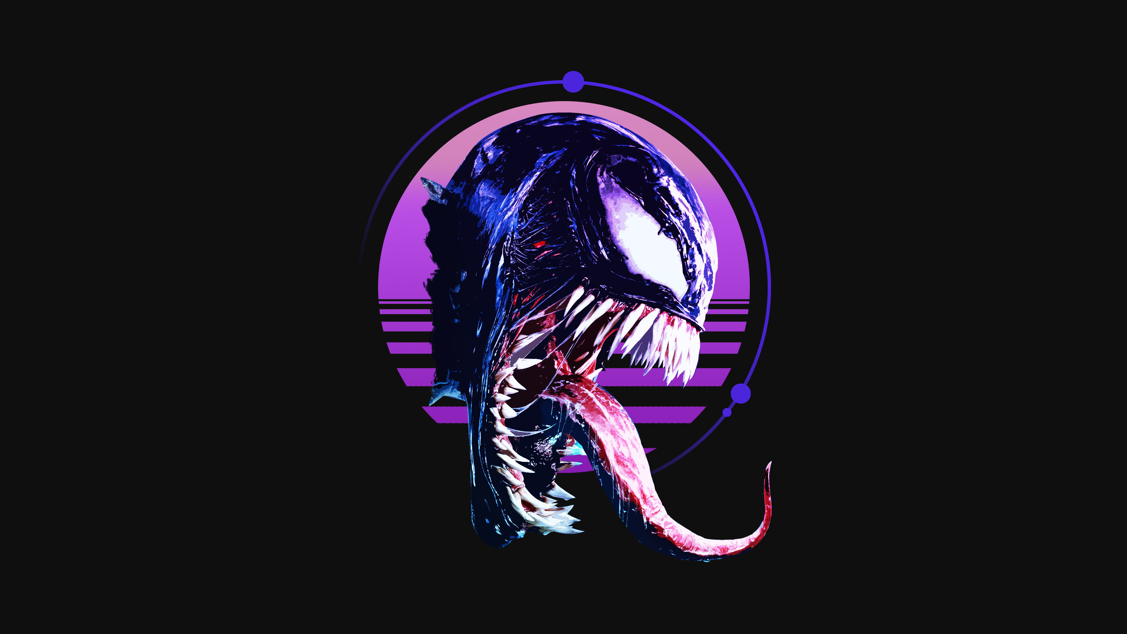 Venom Minimalstic Art Wallpapers