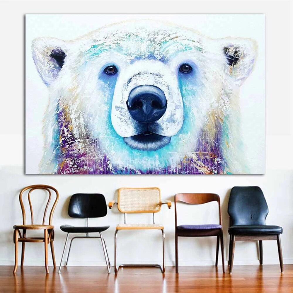 White Bear Abstract Art Wallpapers