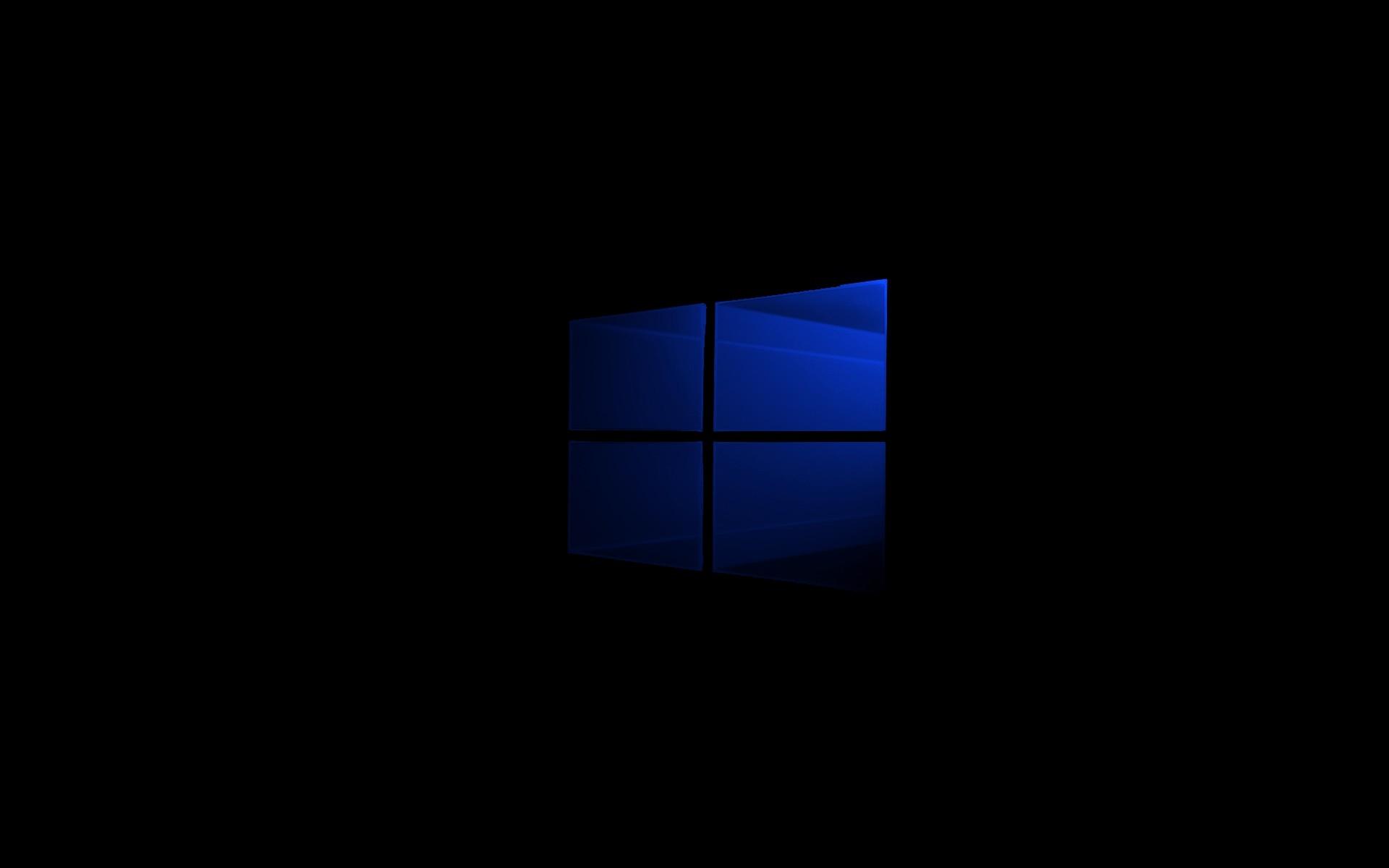 Windows 10 Logo Minimal Dark Wallpapers