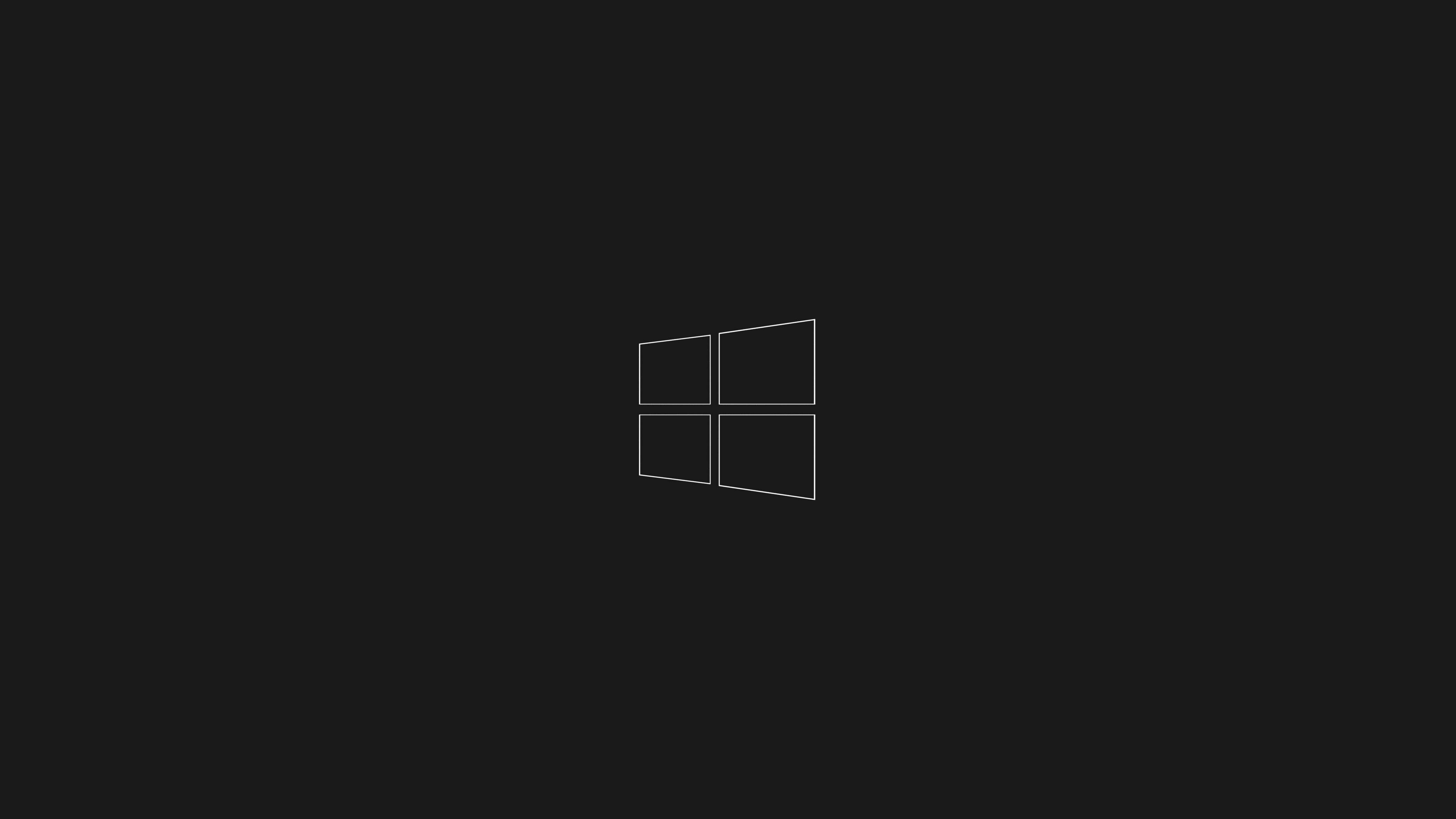 Windows 10 Logo Minimal Dark Wallpapers