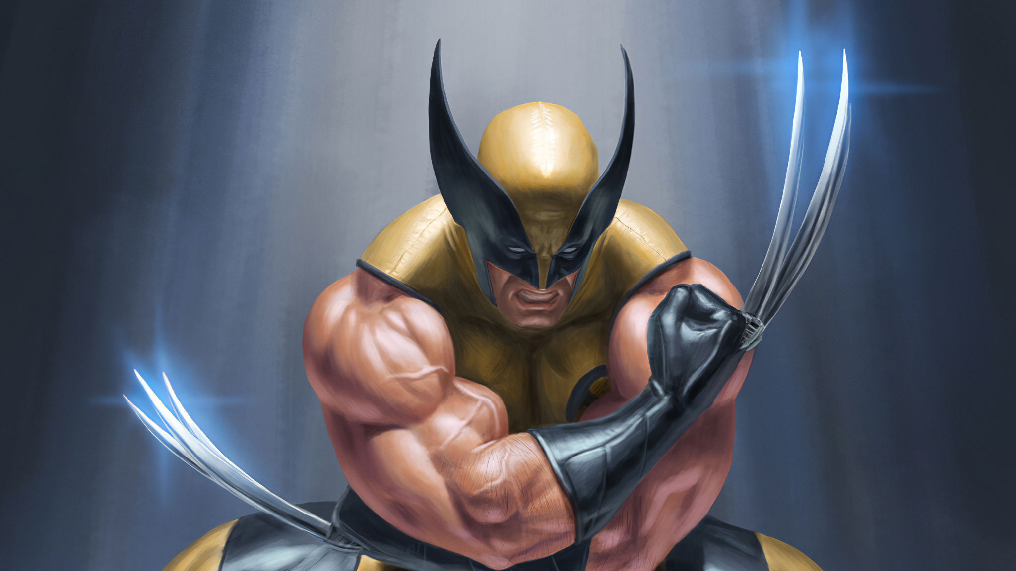 Wolverine Gold Claws Dark Wallpapers