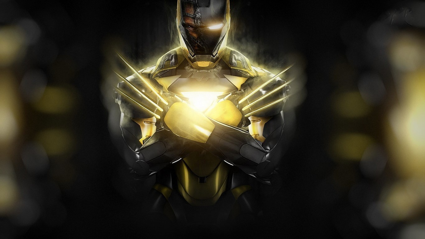 Wolverine Gold Claws Dark Wallpapers