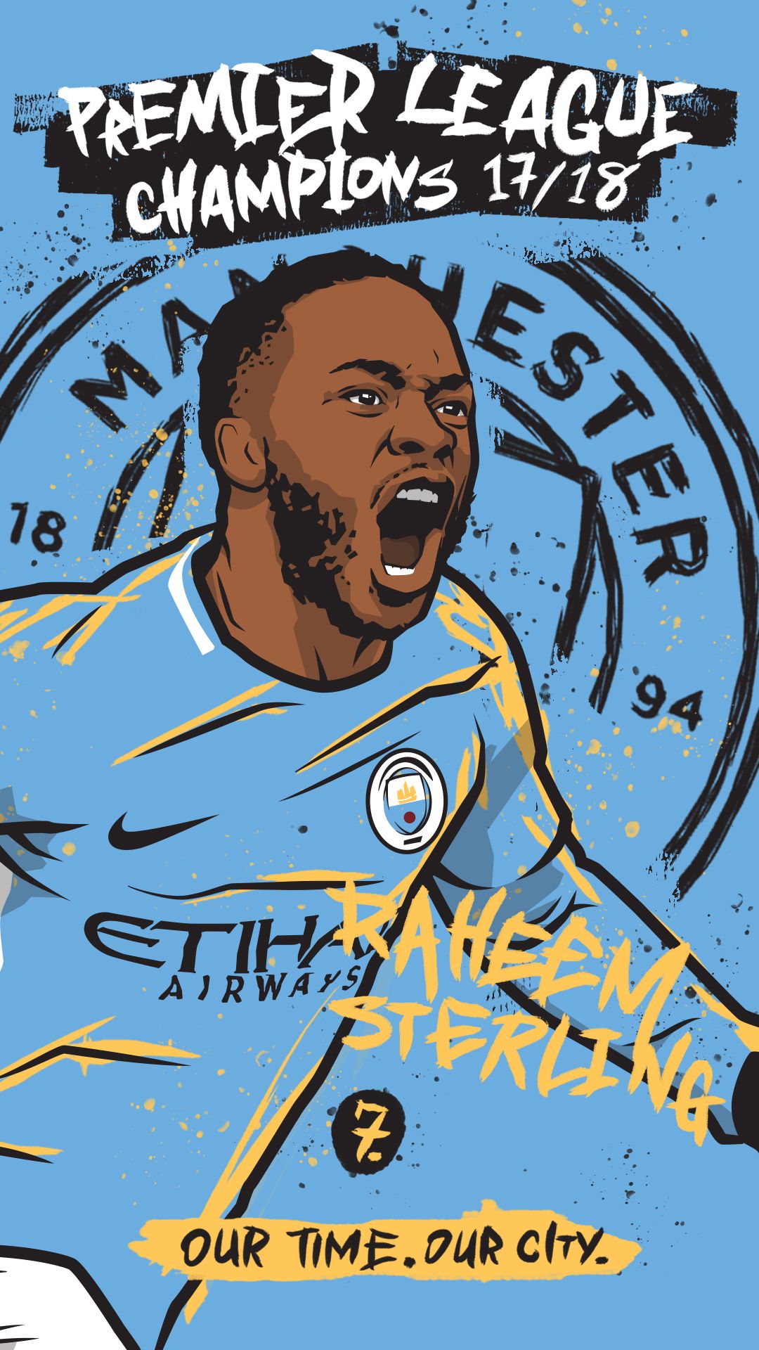 Raheem Sterling 4K Manchester City Wallpapers