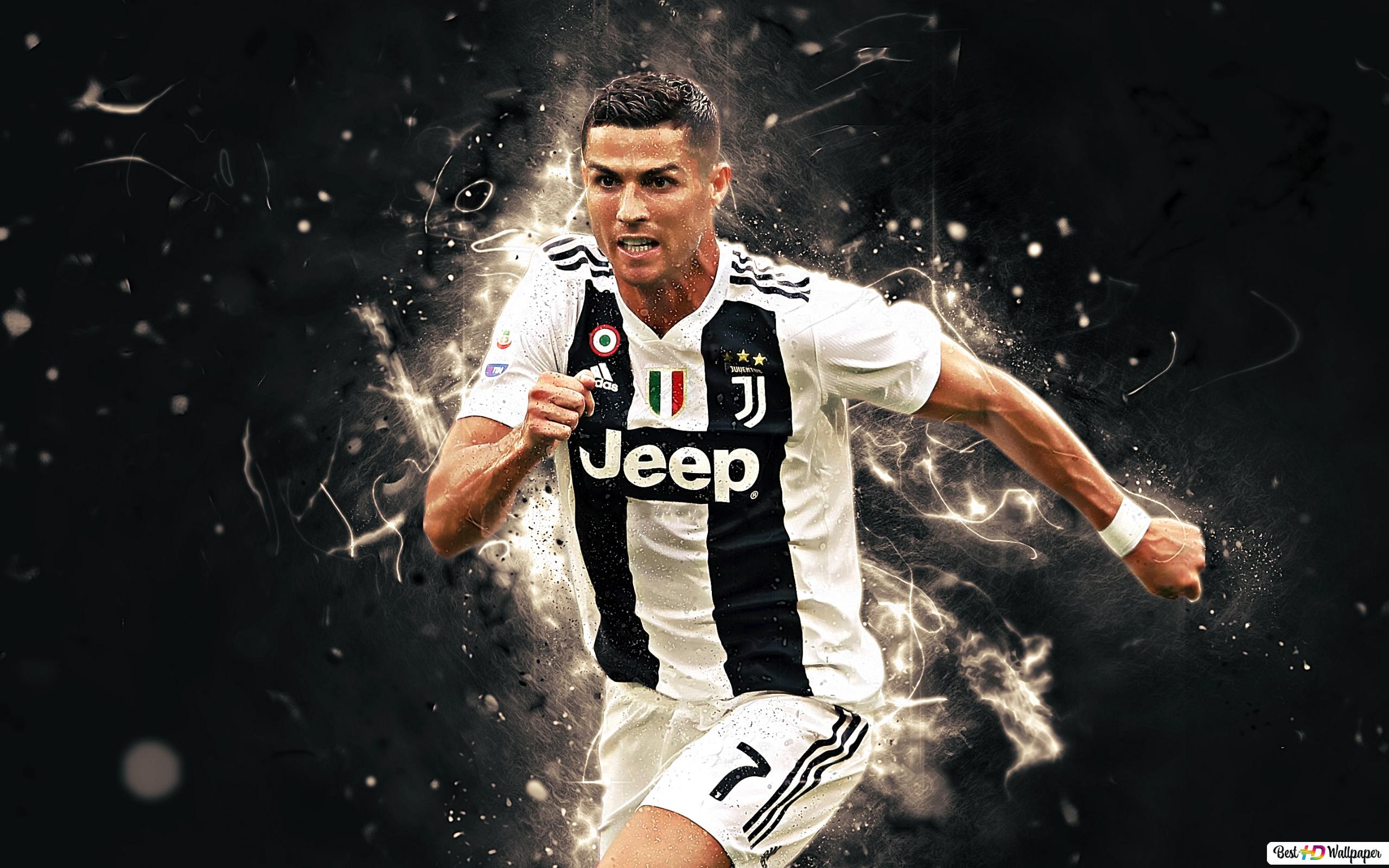 Ronaldo Standing And Fire Shot Wallpapers