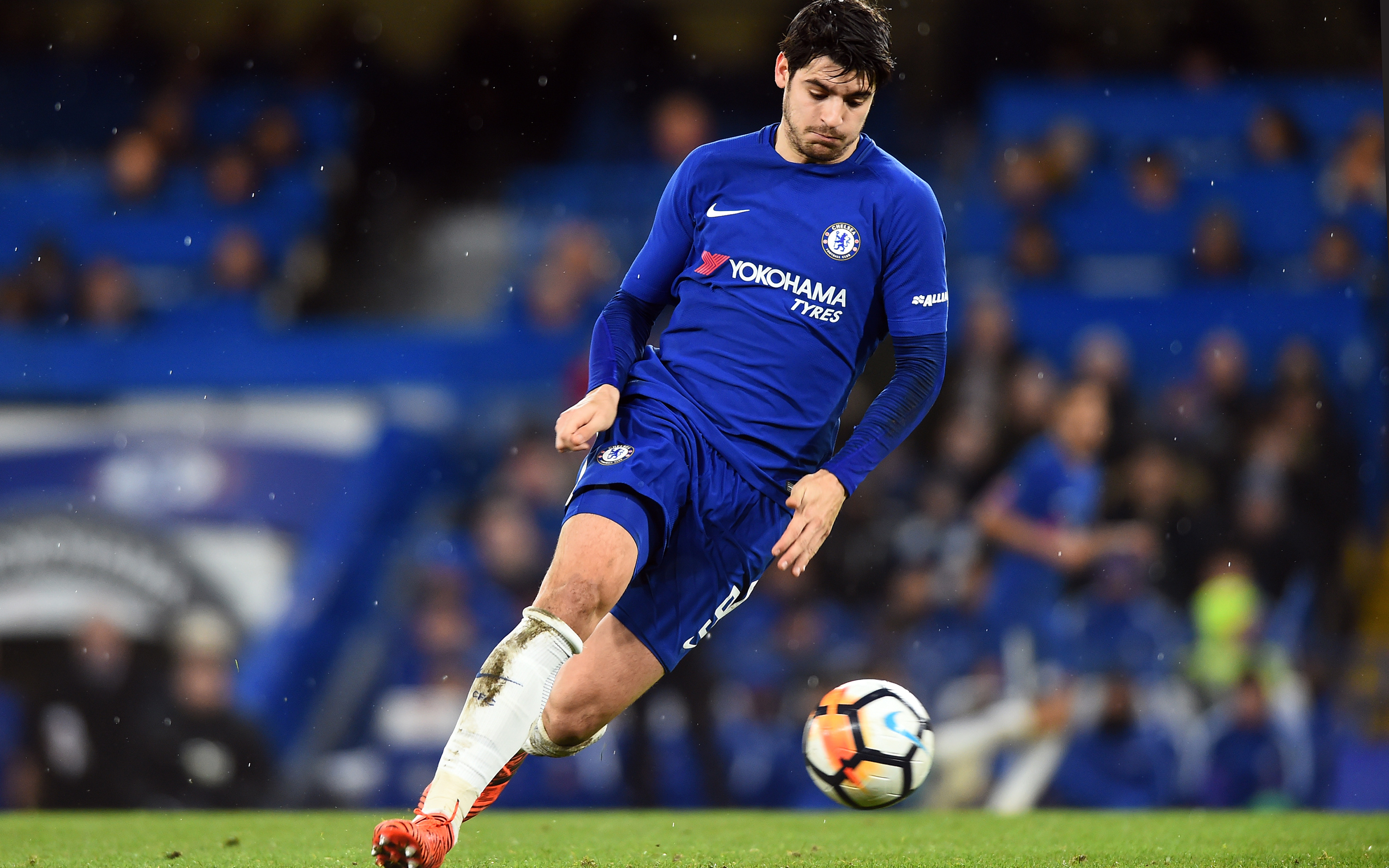 Spanish Footballer Alvaro Morata Premier League For Chelsea Wallpapers