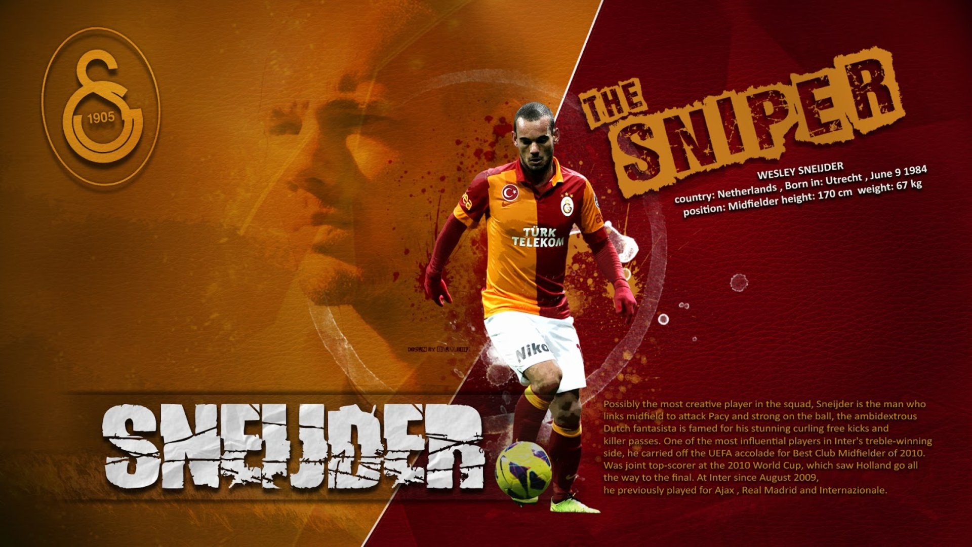 Wesley Sneijder 4K Cool Wallpapers