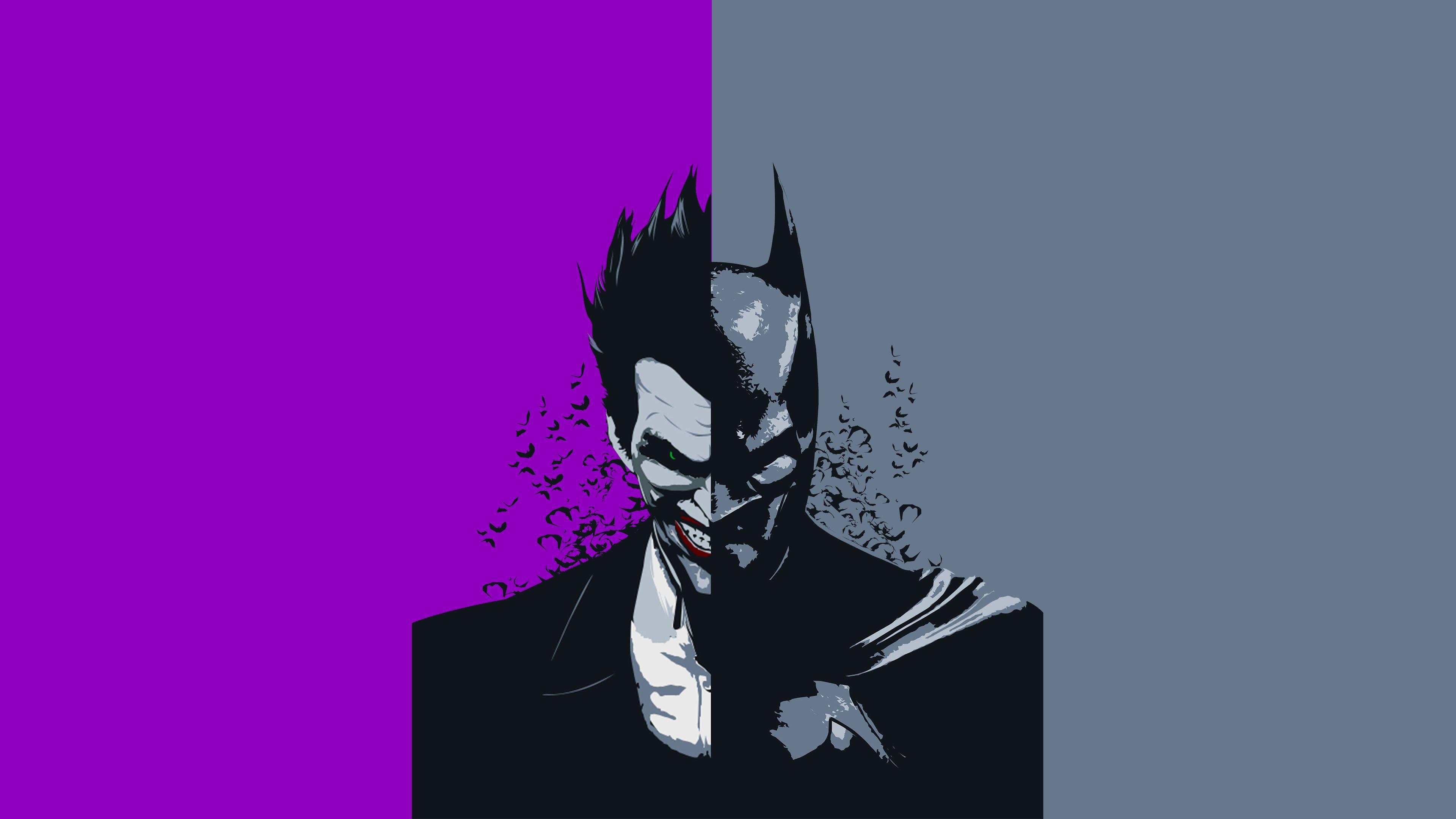 4K Batman And Joker Minimalist Wallpapers