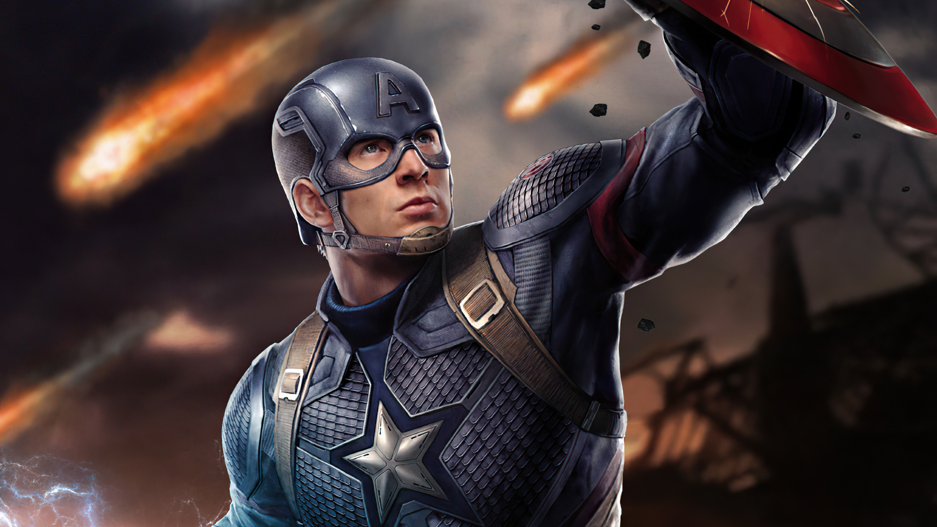 4K Captain America Mjolnir And Shield Wallpapers