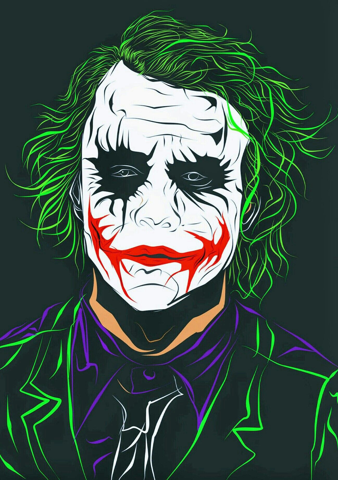 Batman And Joker Face Art Wallpapers