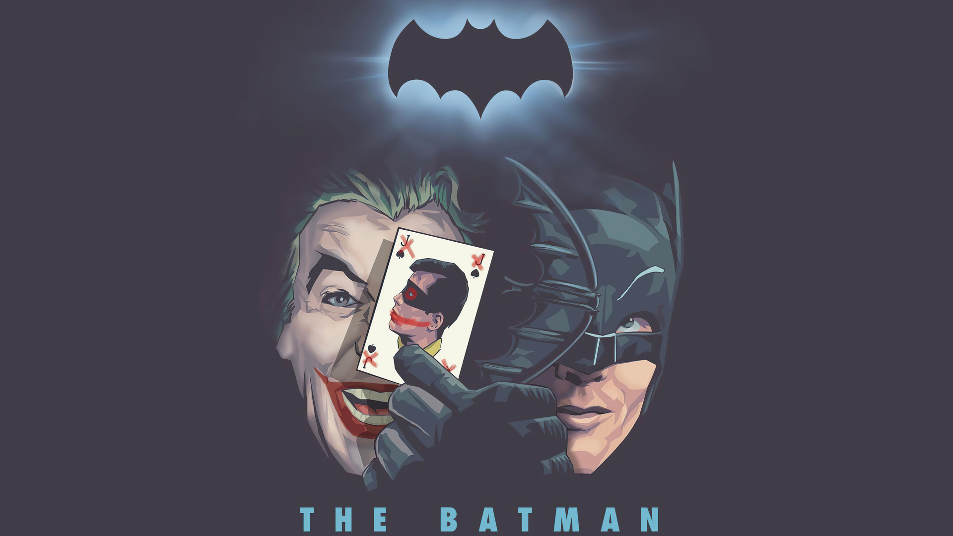 Batman And Joker Face Art Wallpapers