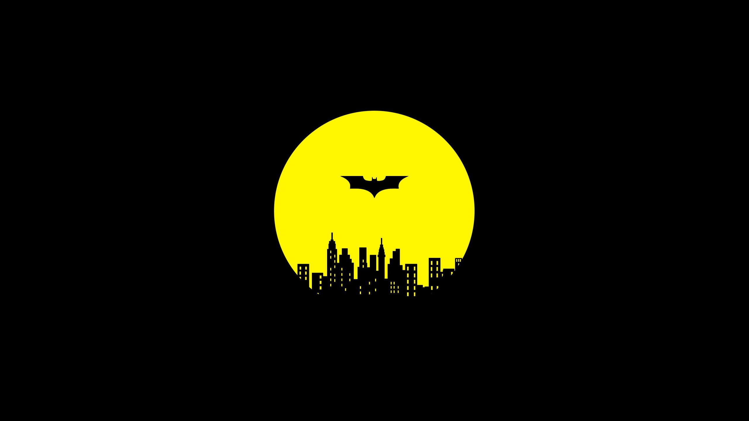 Batman Logo Over Gotham City Wallpapers