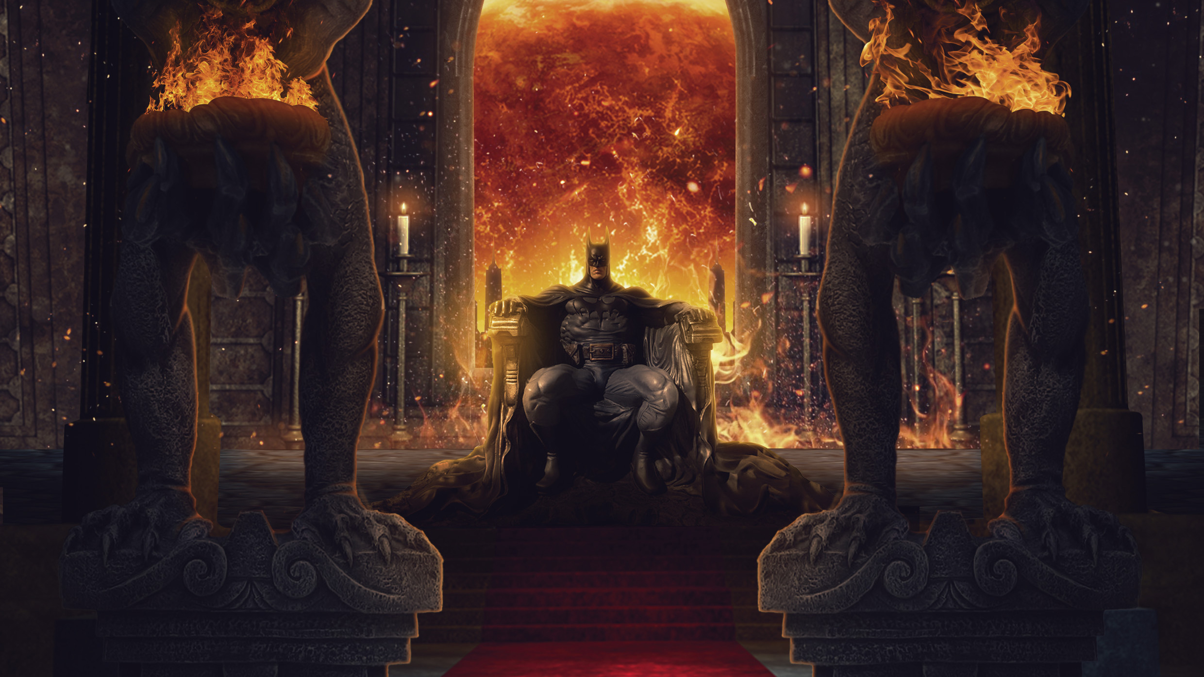 Batman On Throne Wallpapers