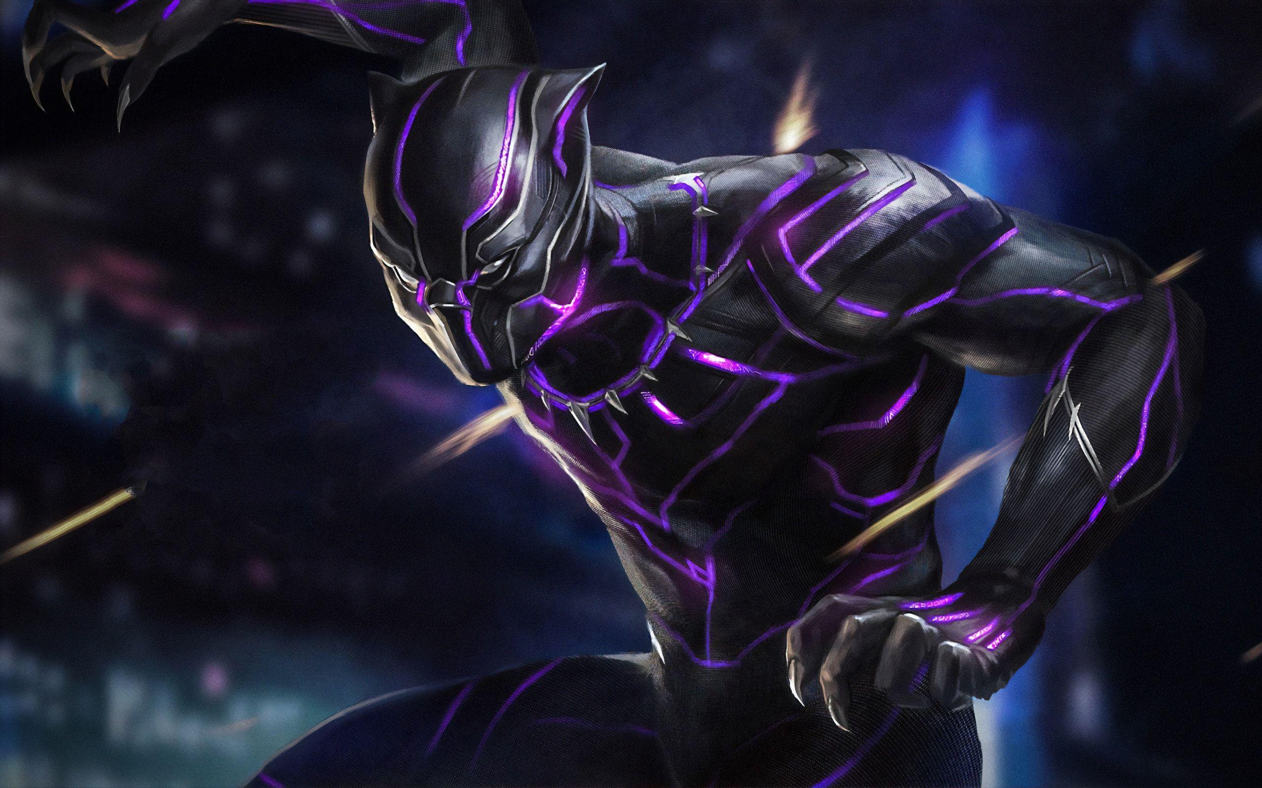 Black Panther Cool Digital Comic Art Wallpapers