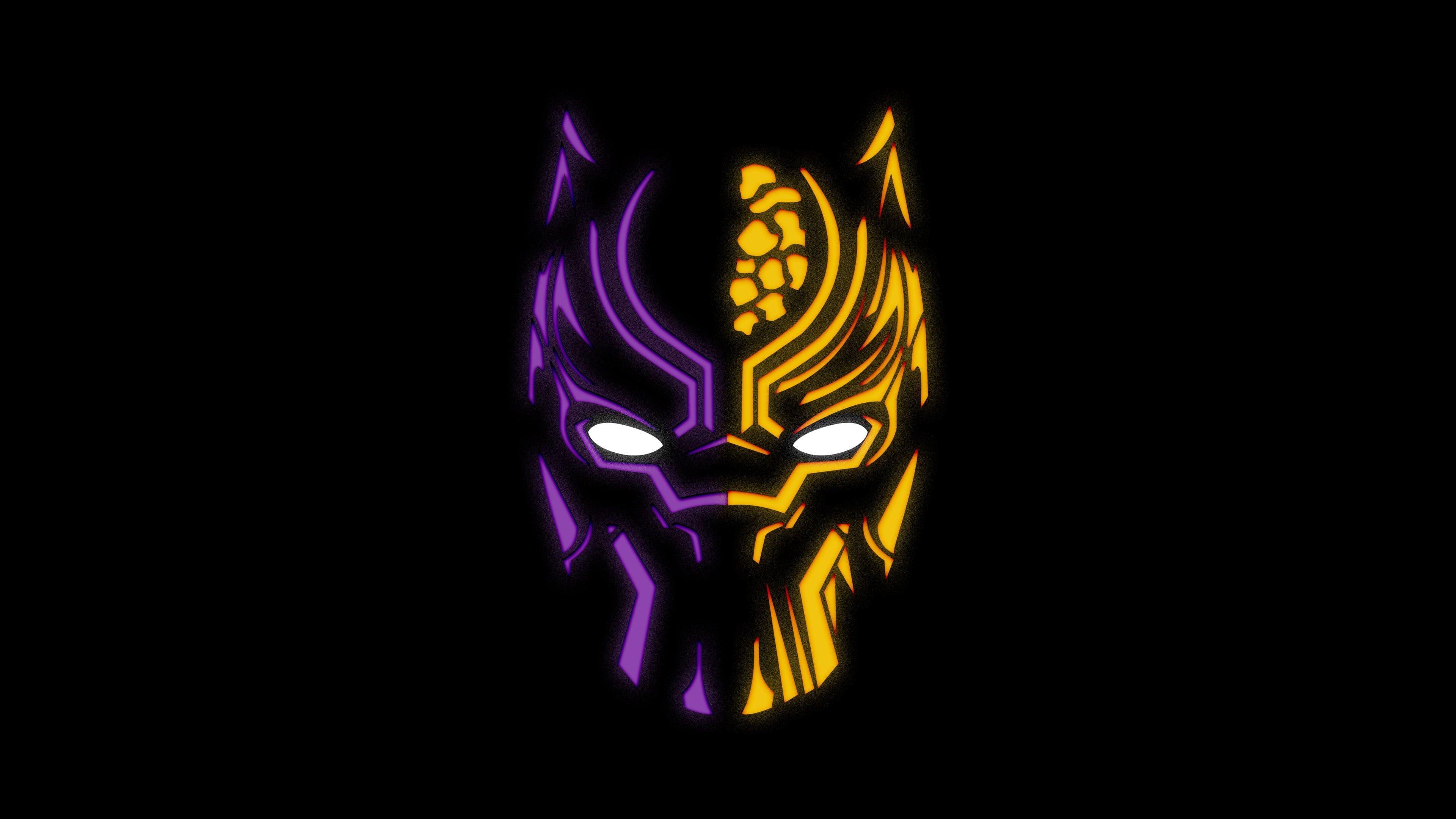 Black Panther Helmet Illustration 5K Wallpapers