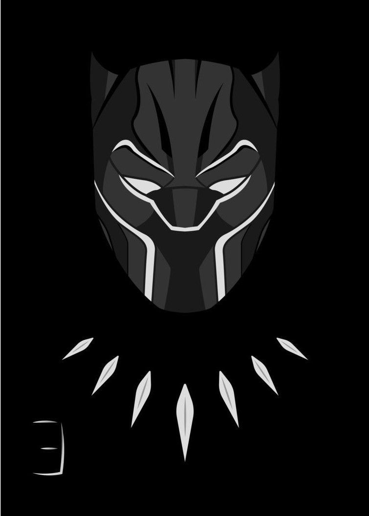 Black Panther Helmet Illustration 5K Wallpapers