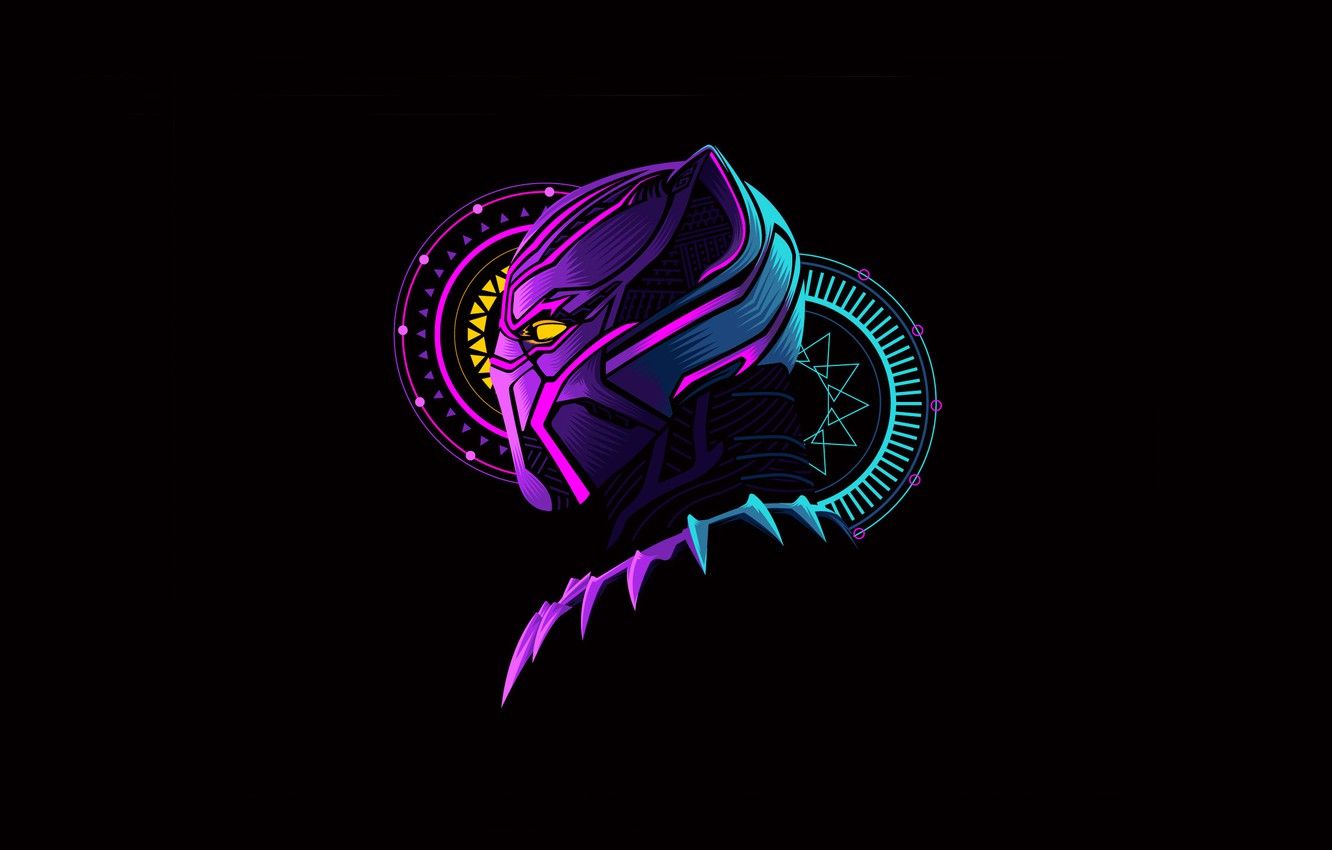 Black Panther Helmet Illustration 5K Wallpapers