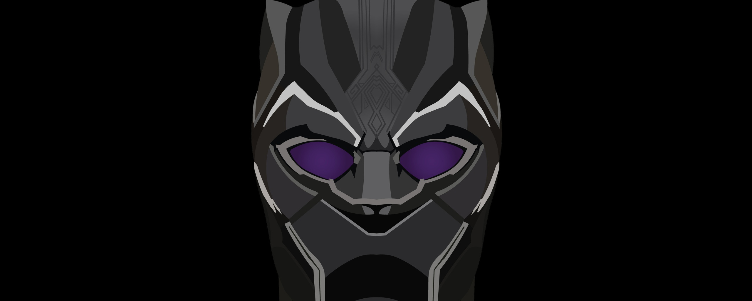 Black Panther Helmet Illustration 5K Wallpapers