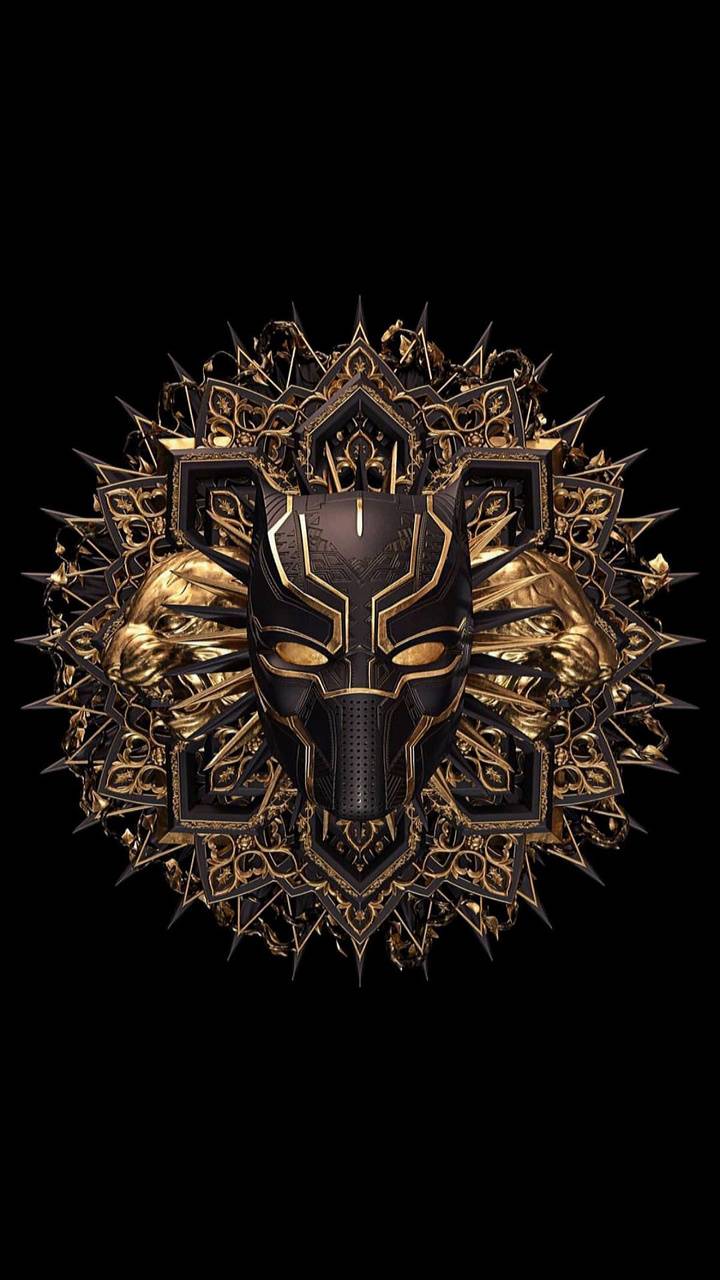 Black Panther Helmet Illustration 5K Wallpapers