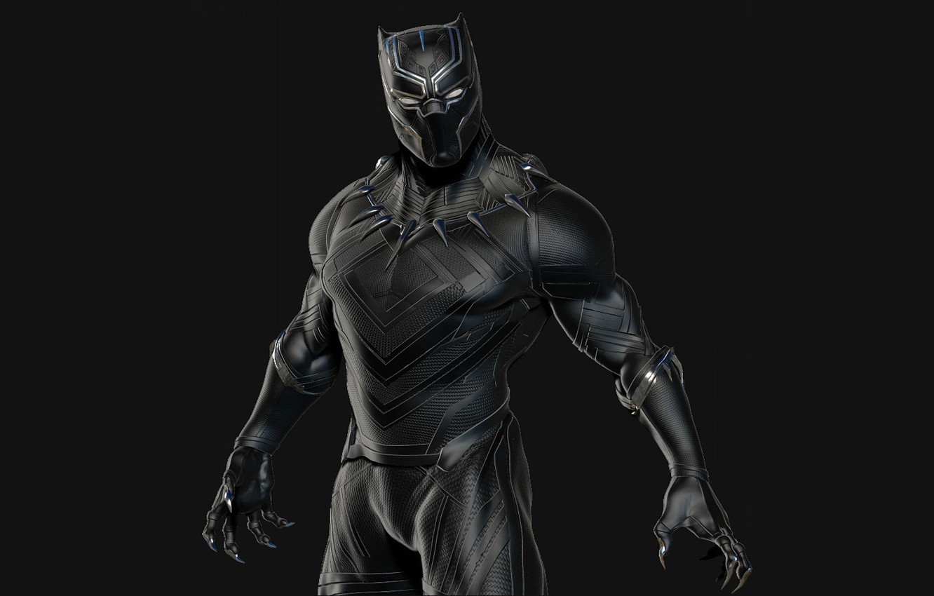 Black Panther Helmet Illustration 5K Wallpapers