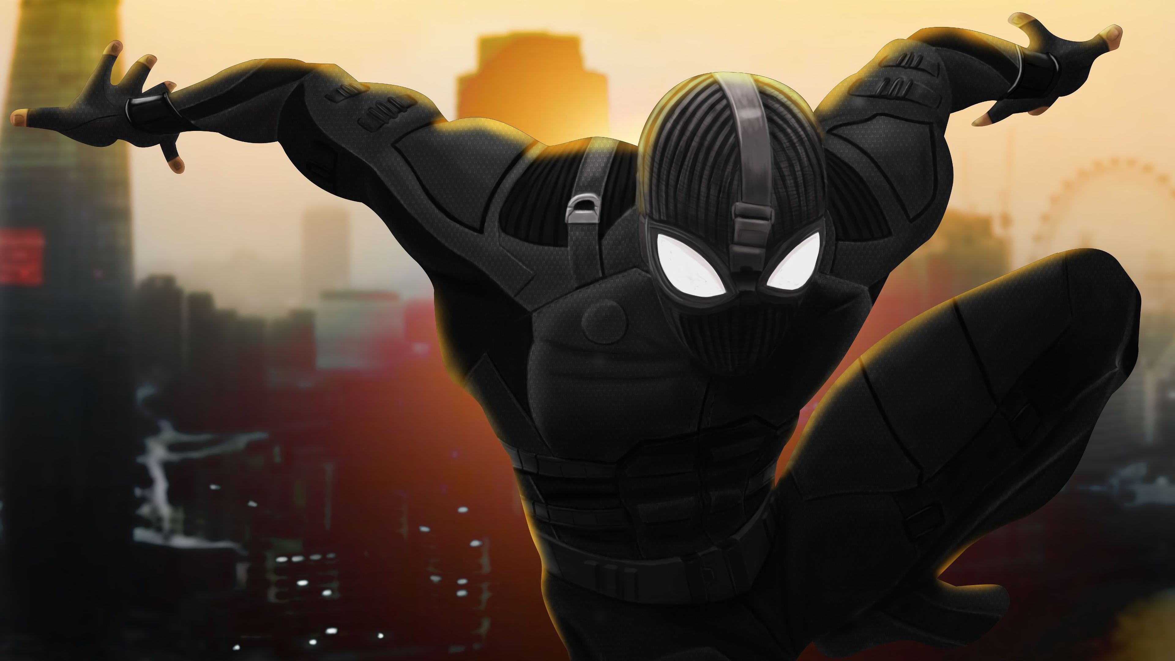 Black Stealth Spider Man Suit Wallpapers