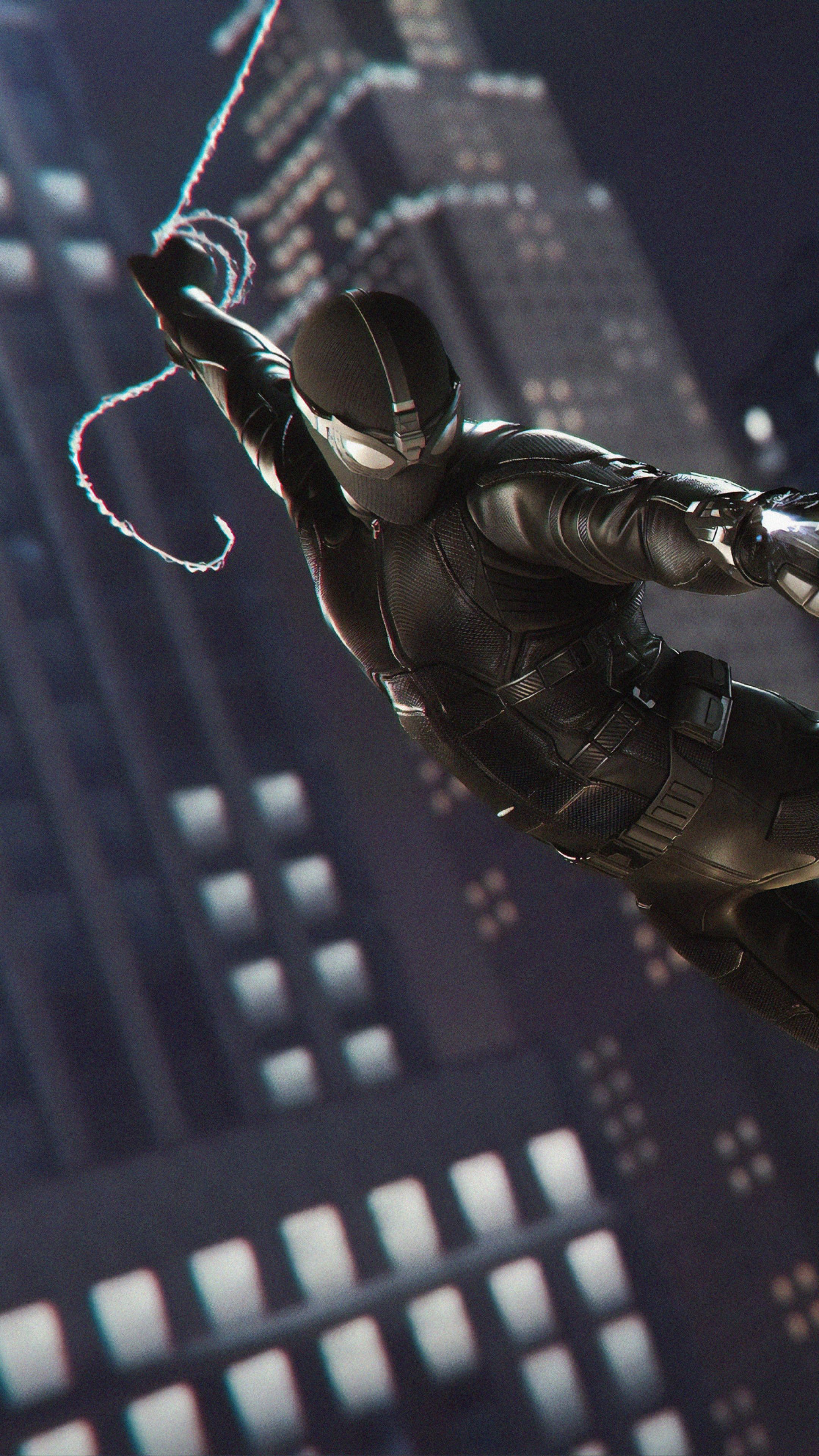 Black Stealth Spider Man Suit Wallpapers