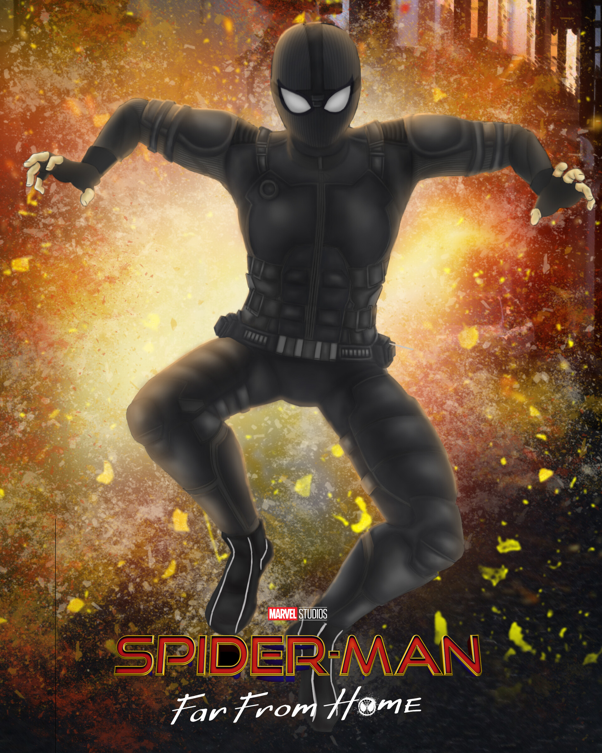 Black Stealth Spider Man Suit Wallpapers